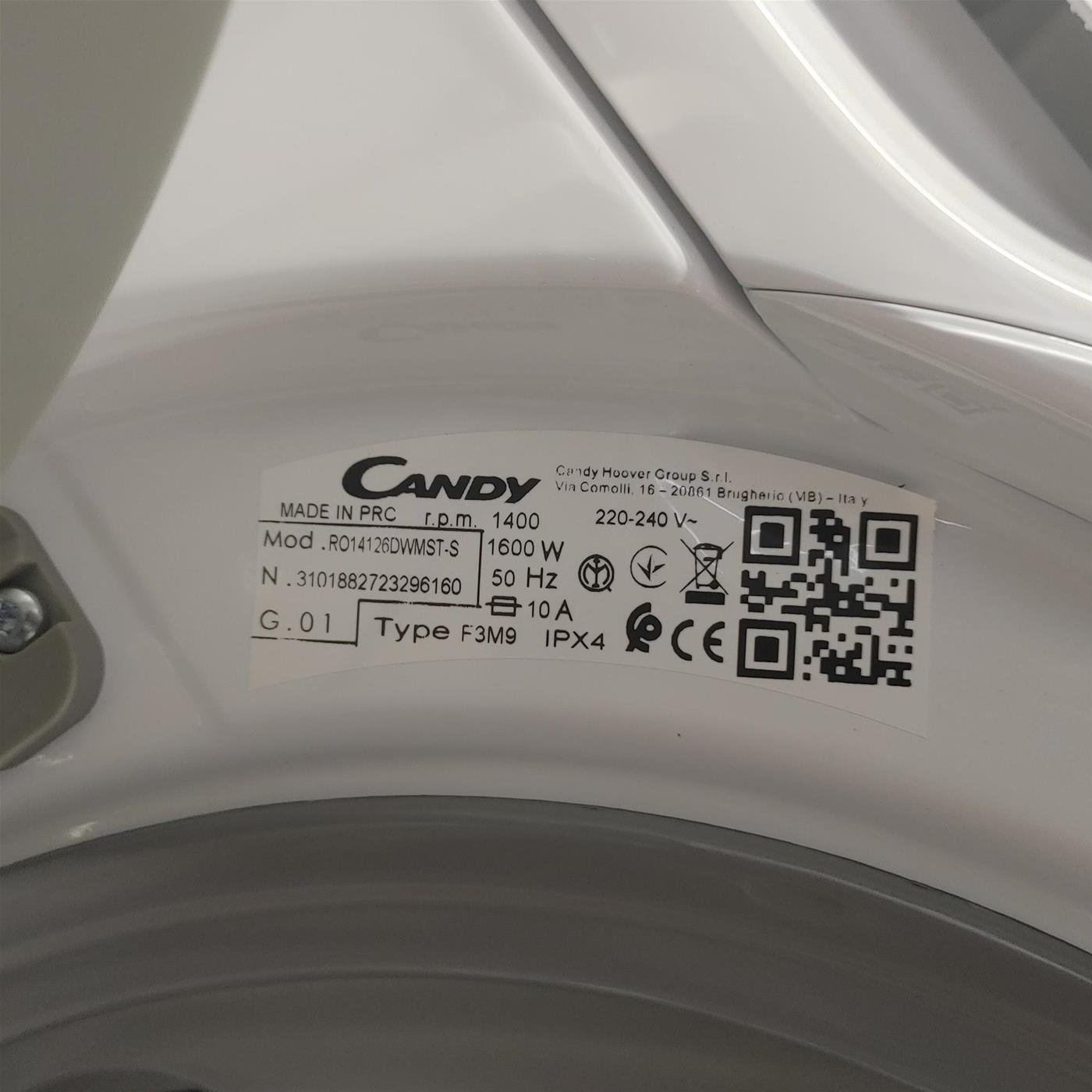 Lavatrice Candy RapidÓ RO14126DWMST-S Carica frontale 12 kg 1400 Giri/min Bianco