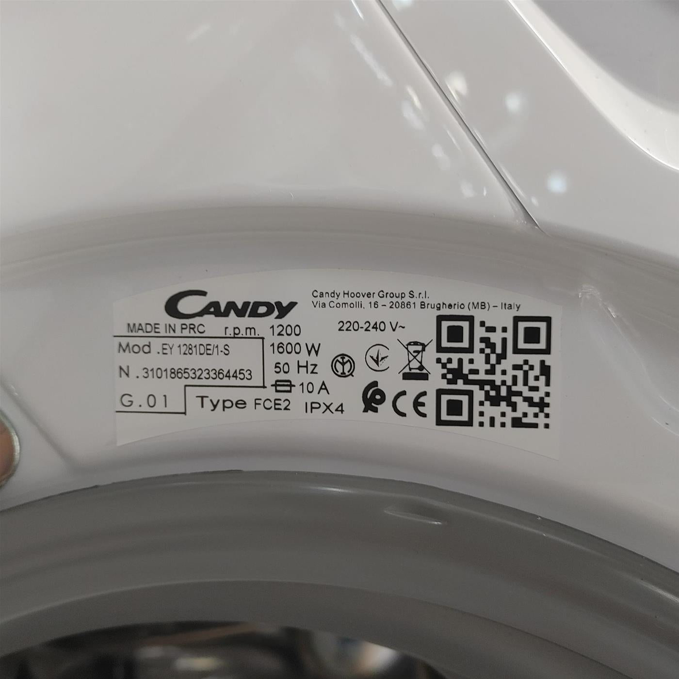 Candy EY1281DE/1-SWM Lavatrice 8 Kg, 1200 giri