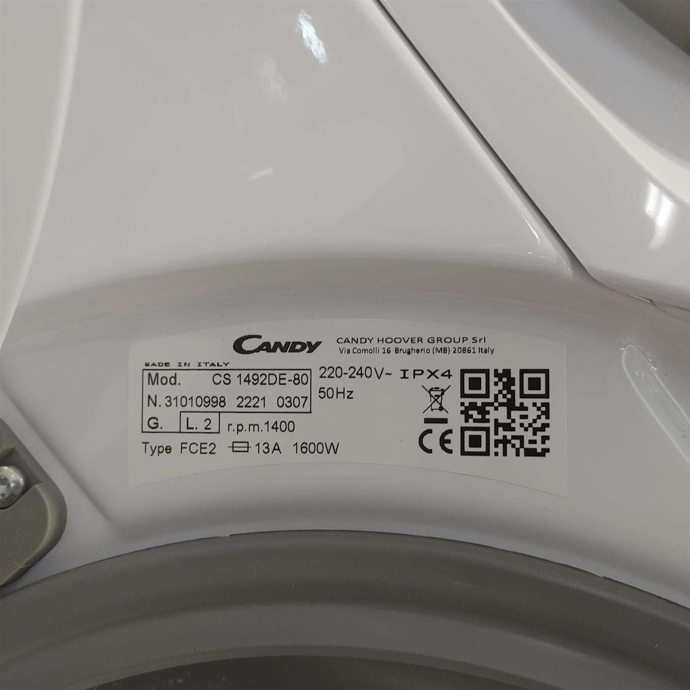 Lavatrice Candy CS 1492DE-S 9 Kg 1400 Rpm