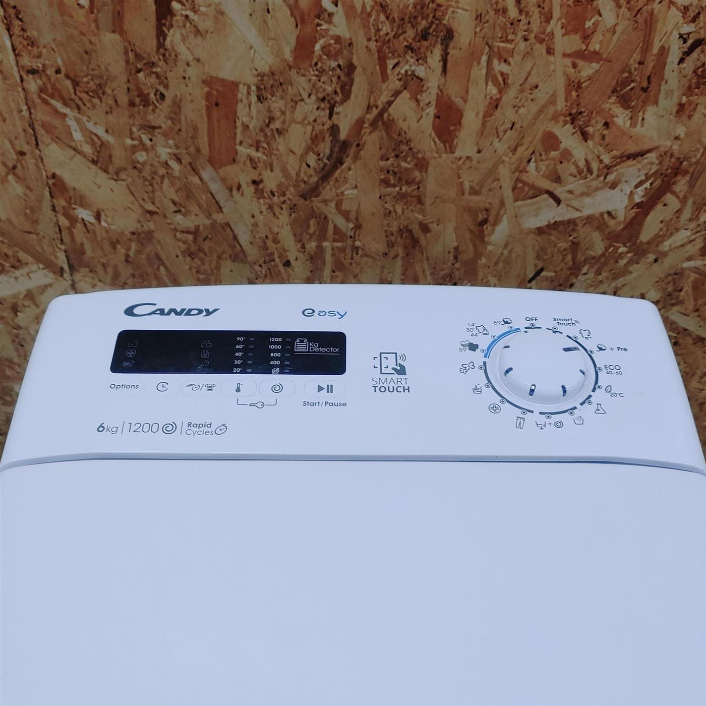 Candy Easy EYT 1262DWE/1-S Lavatrice Carica dall'alto 6 kg 1200 Giri/min Bianco