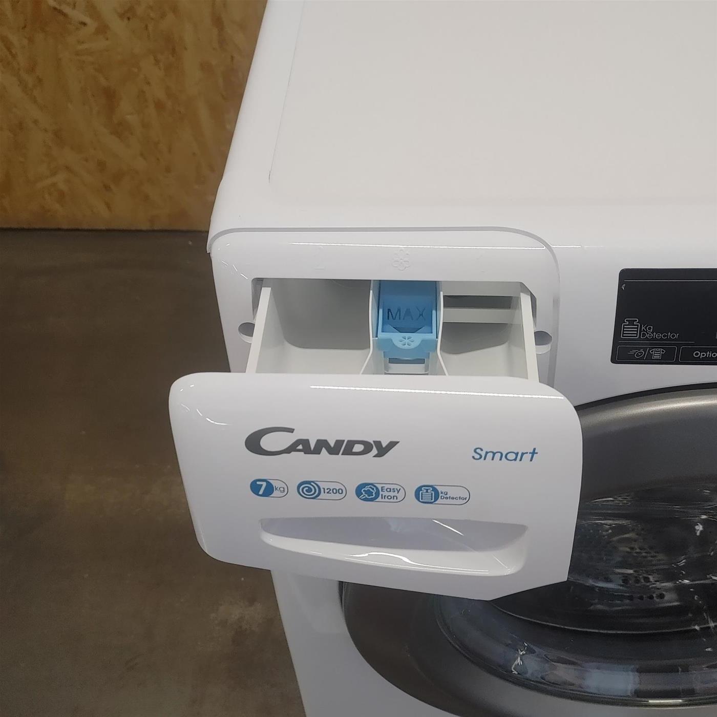 Candy Smart CSS4127TRE/1-11 lavatrice Caricamento frontale 7 kg 1200 Giri/min D Bianco