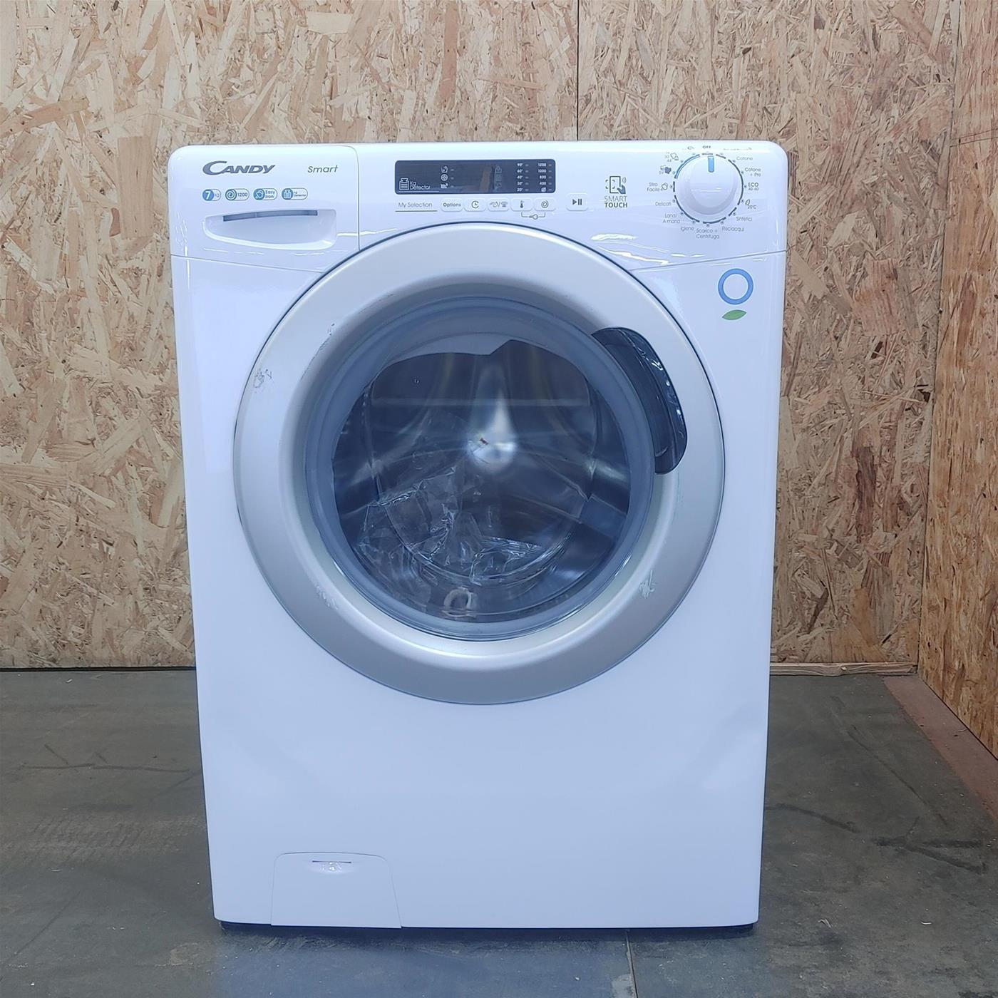 Candy Smart CSS4127TRE/1-11 lavatrice Caricamento frontale 7 kg 1200 Giri/min D Bianco