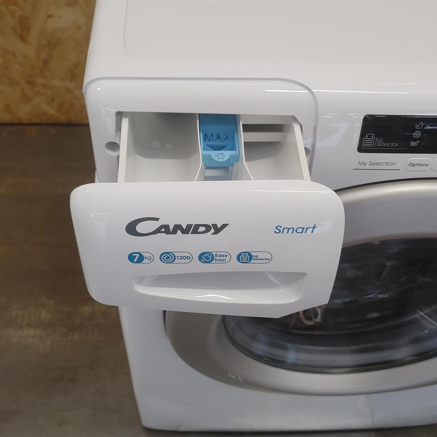Candy Smart CSS4127TRE/1-11 lavatrice Caricamento frontale 7 kg 1200 Giri/min D Bianco