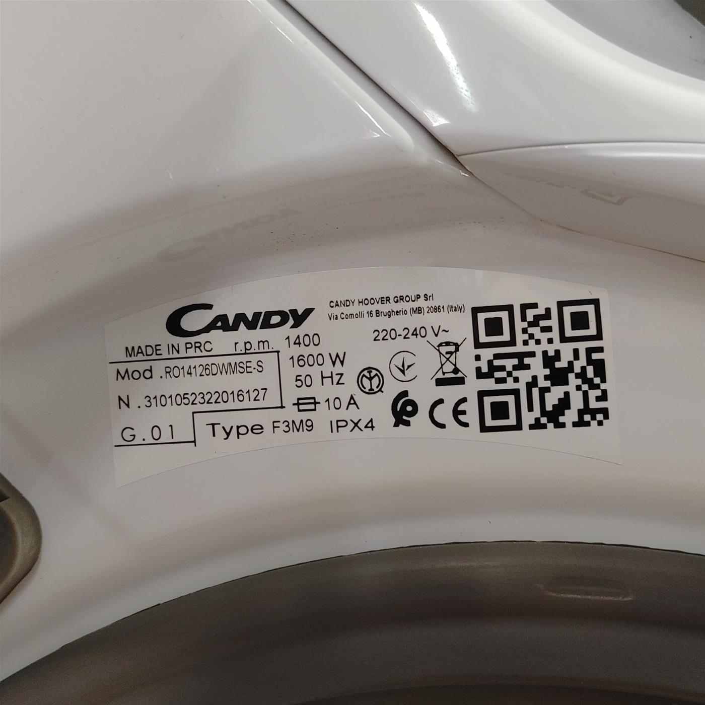 CANDY RO14126DWMSE-S Lavatrice 12kg. 1400 Giri A