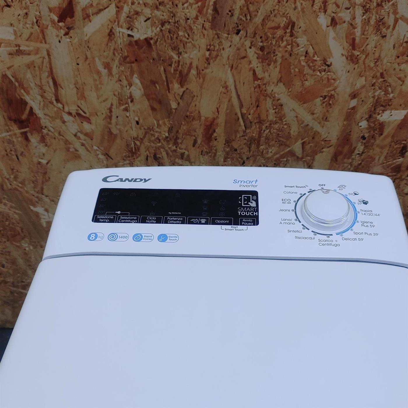 Lavatrice Candy Vita EXCFTG 48TME-11 Carica dall'alto 8 kg 1400 giri Bianco