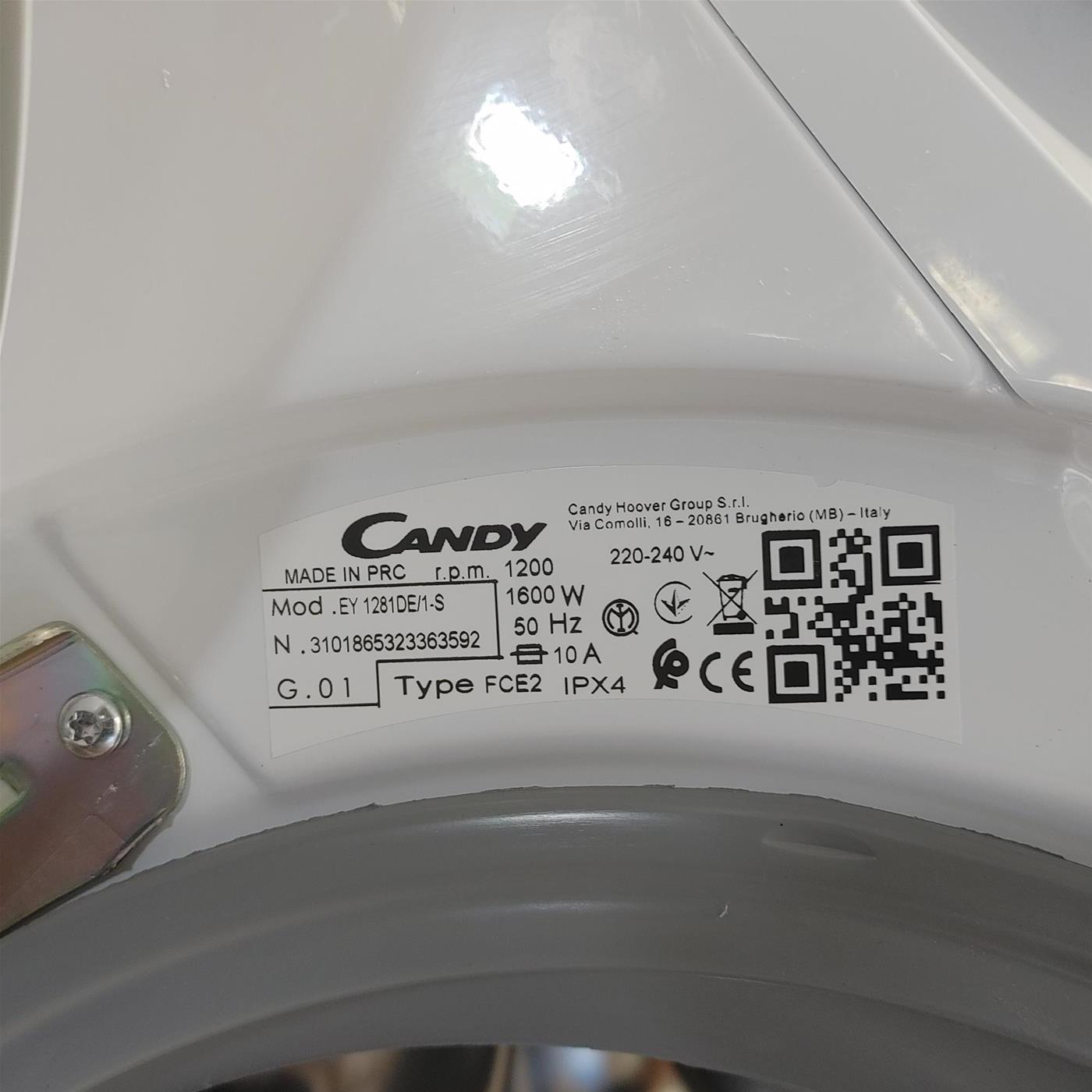 Lavatrice Candy Easy EY 1281DE/1-S Carica frontale 8 kg 1200 Giri/min Bianco