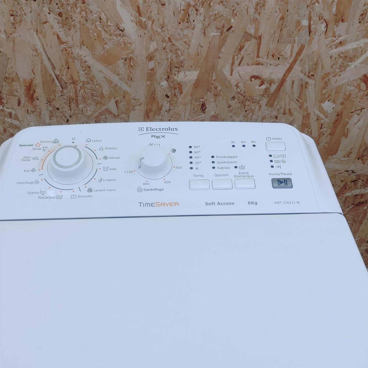 Lavatrice Electrolux RWT116211W Carica dall'alto 6 kg 1100 Giri/min Bianco