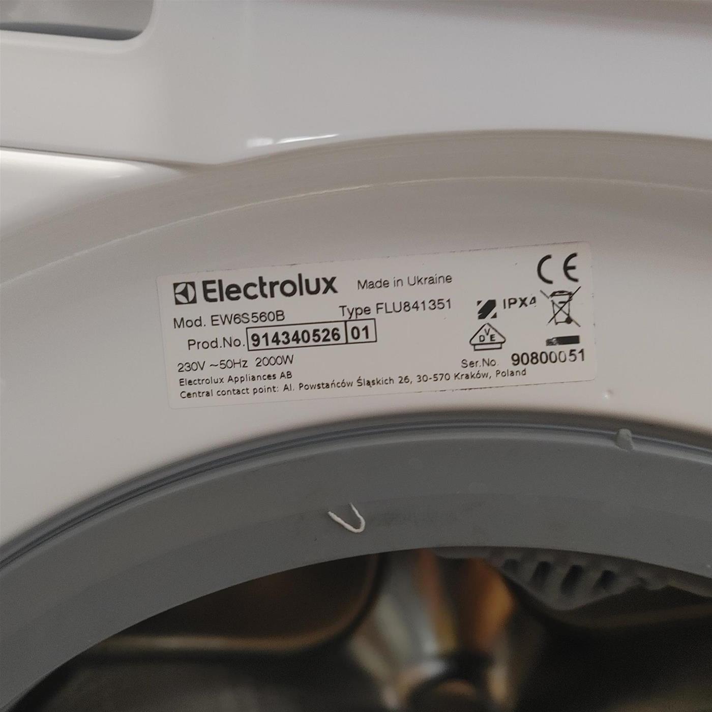 Lavatrice Electrolux EW6S560B Carica frontale 6 kg 1000 Giri/min Bianco