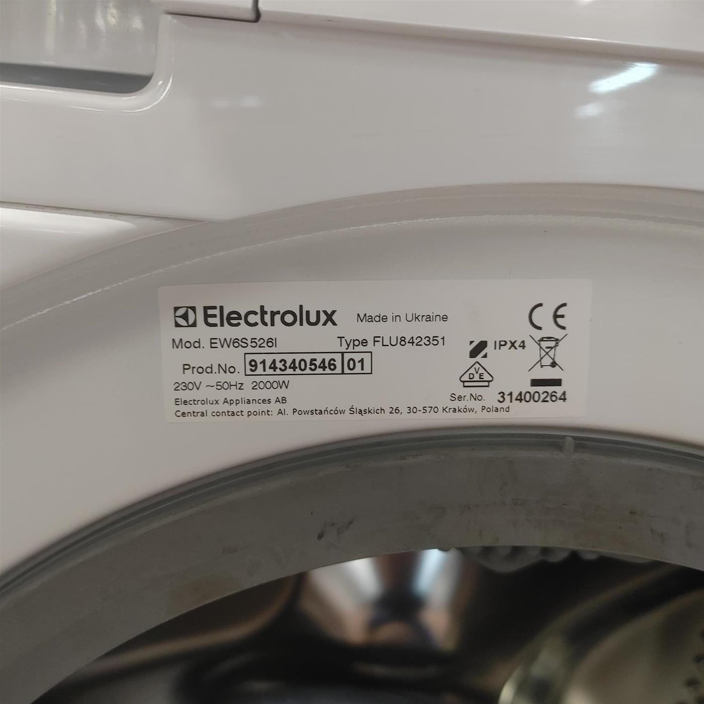 Electrolux EW6S560I lavatrice Caricamento frontale 6 kg 951 Giri/min Bianco