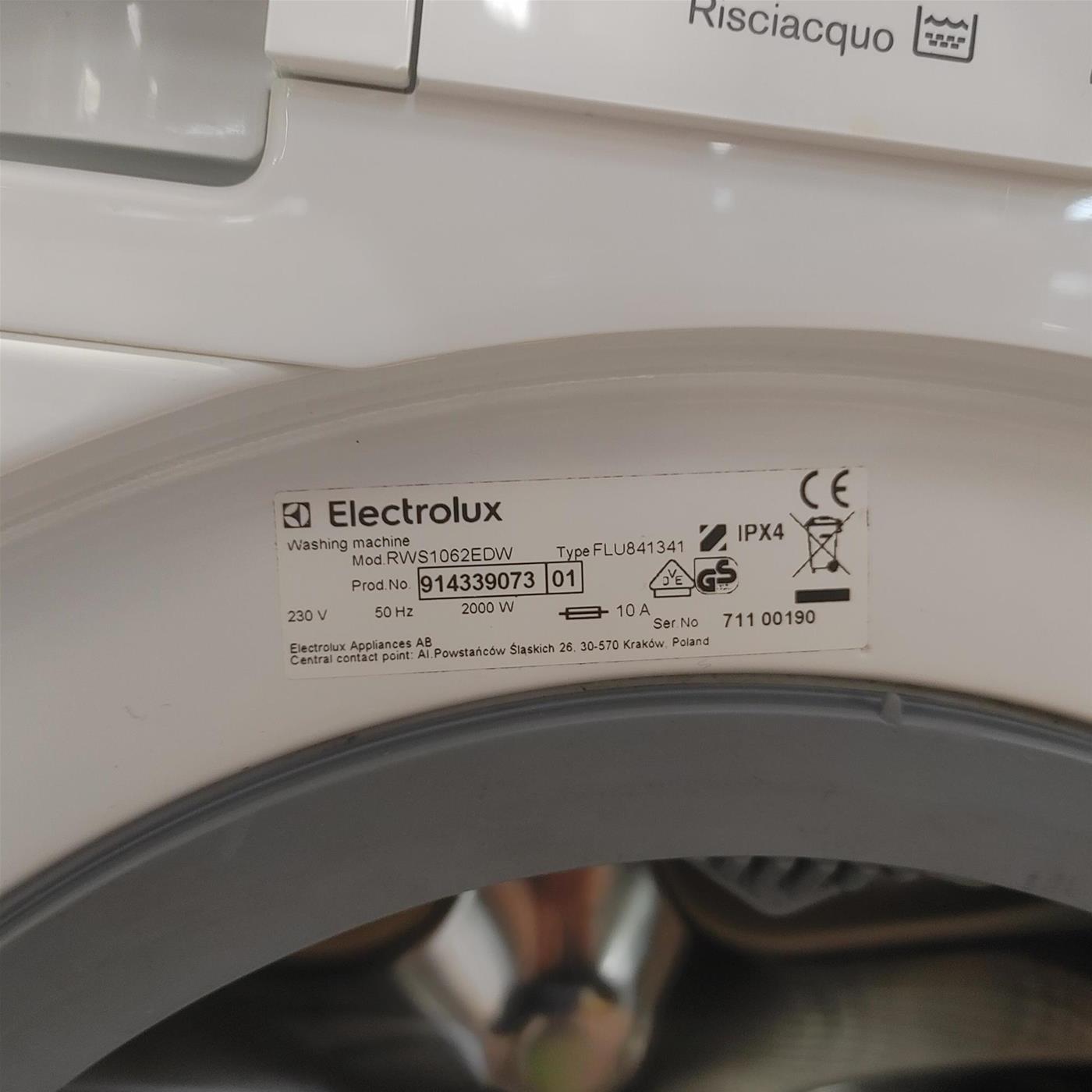 Lavatrice slim ELECTROLUX RWS1062EDW 6 kg