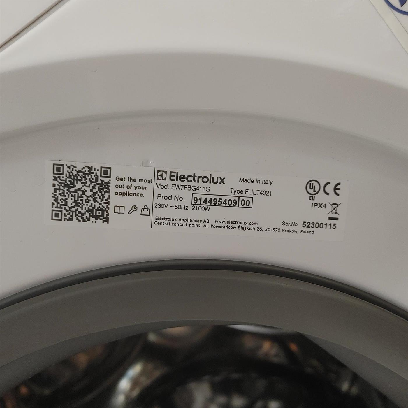 Lavatrice Electrolux EW7FBG411G 11 Kg