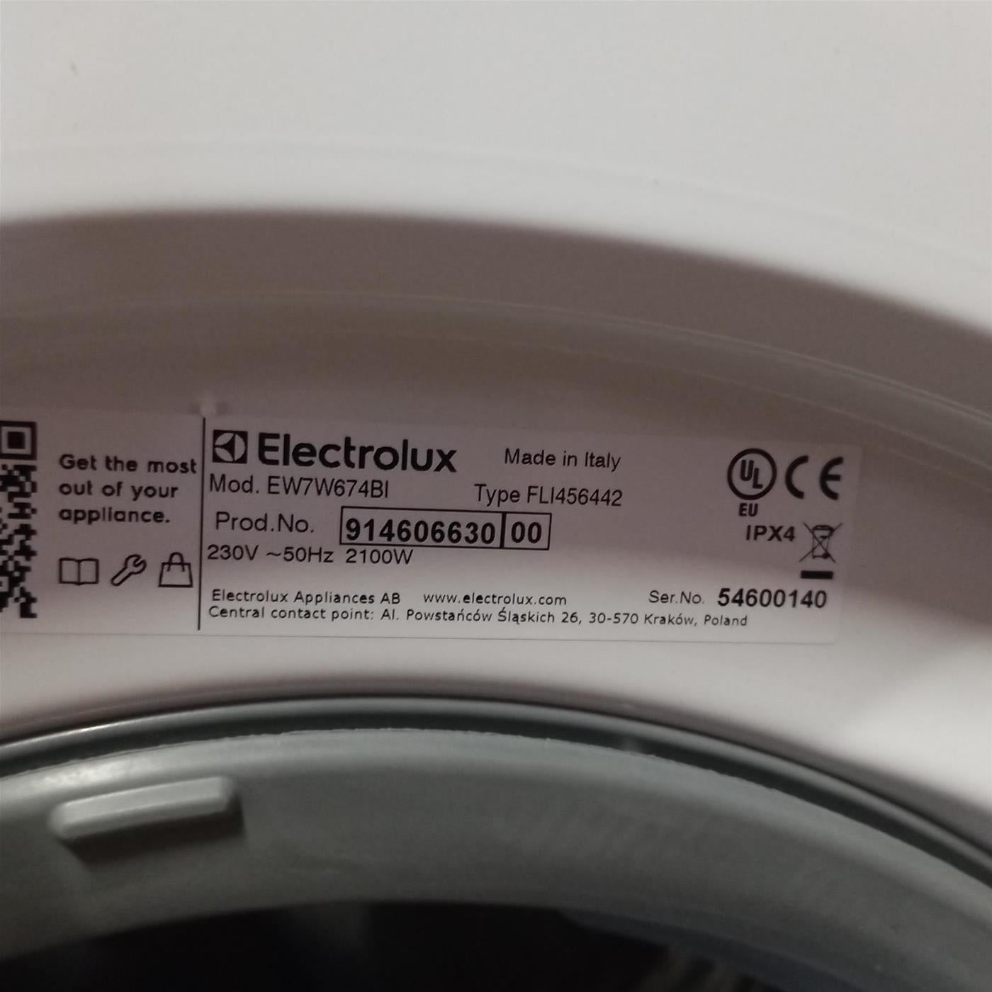 Lavasciuga DualCare Electrolux Serie 700 EW7W674BI 7 Kg