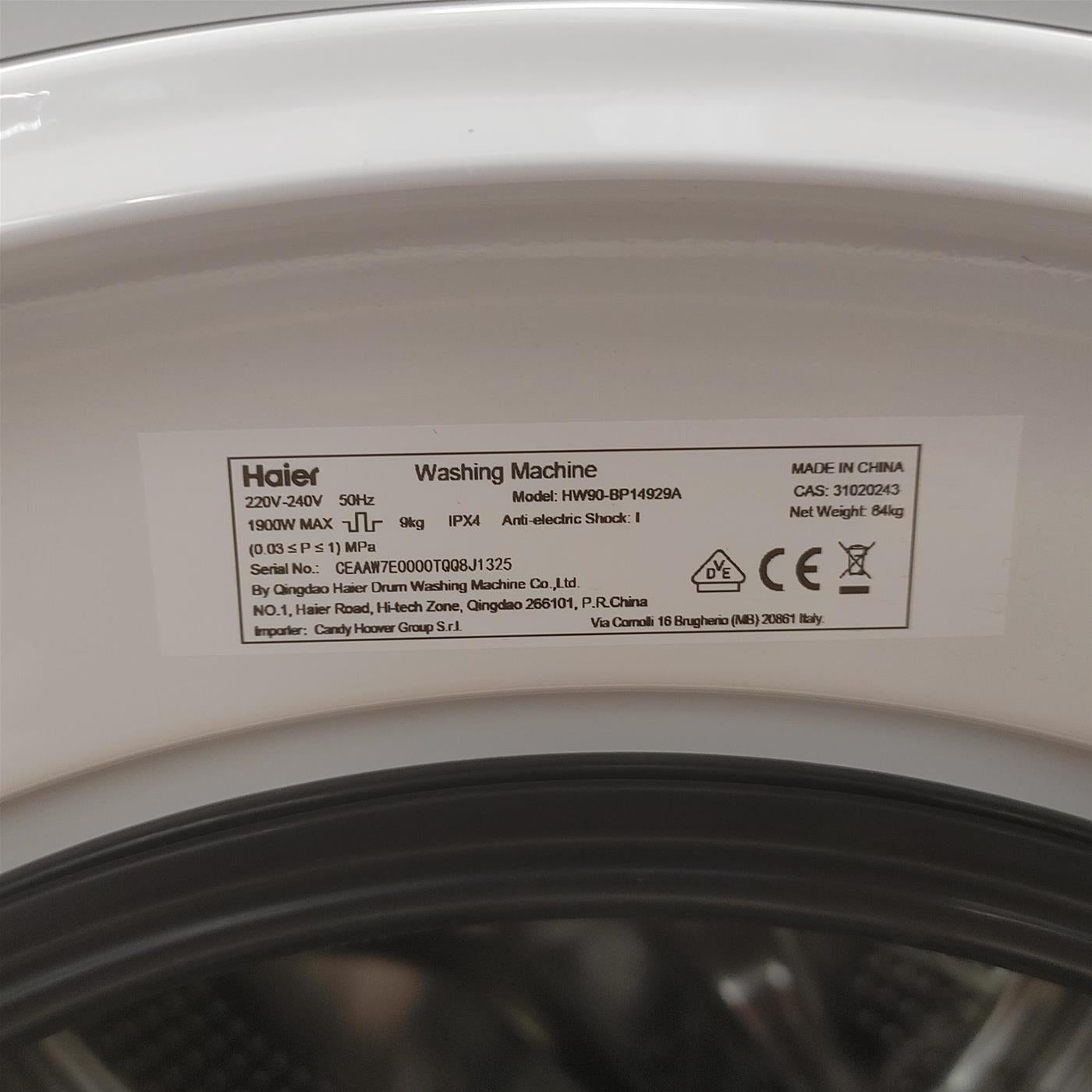 Lavatrice Haier HW90-BP14929A-S 9 Kg