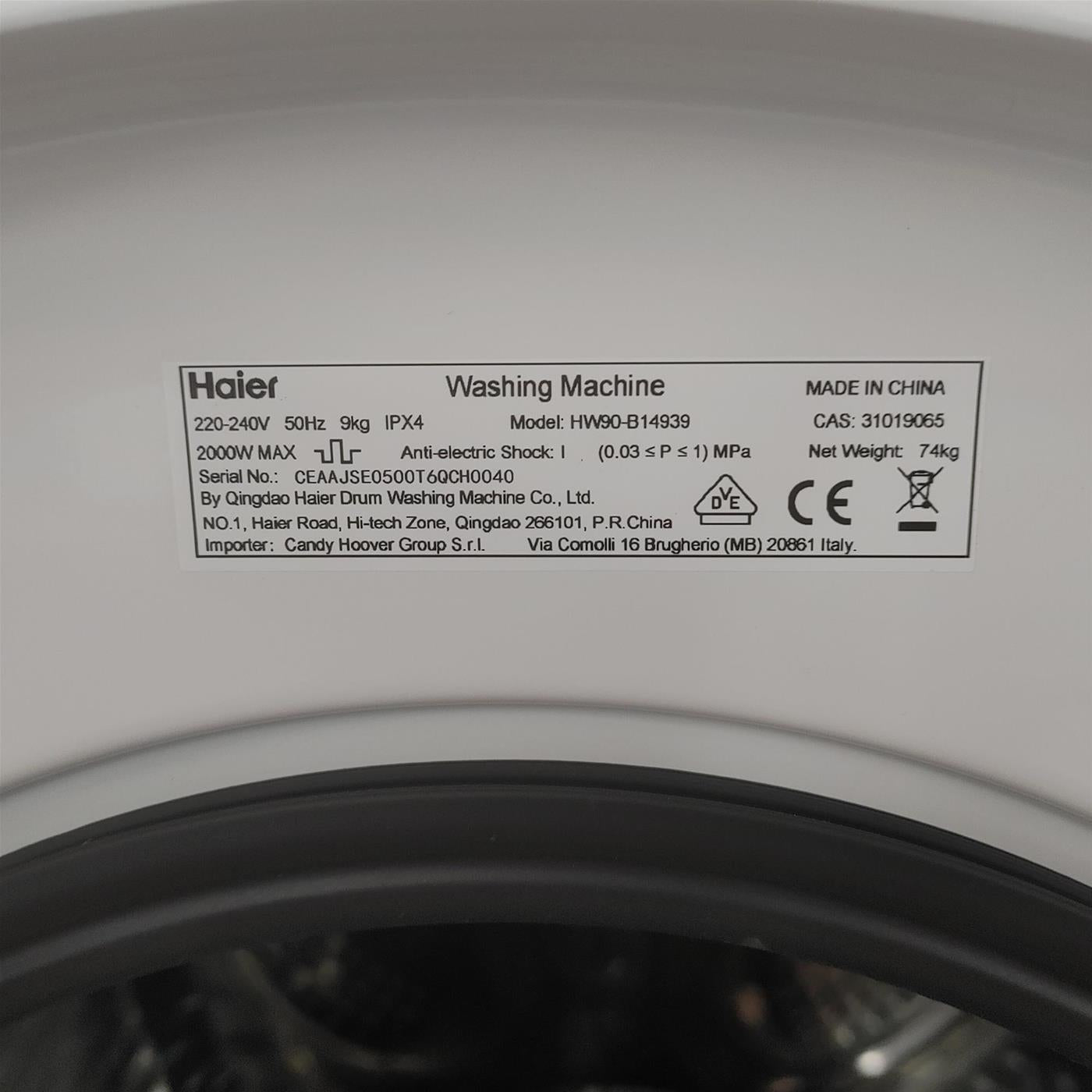 Lavatrice Haier I-Pro Series 3 HW90-B14939 9 Kg