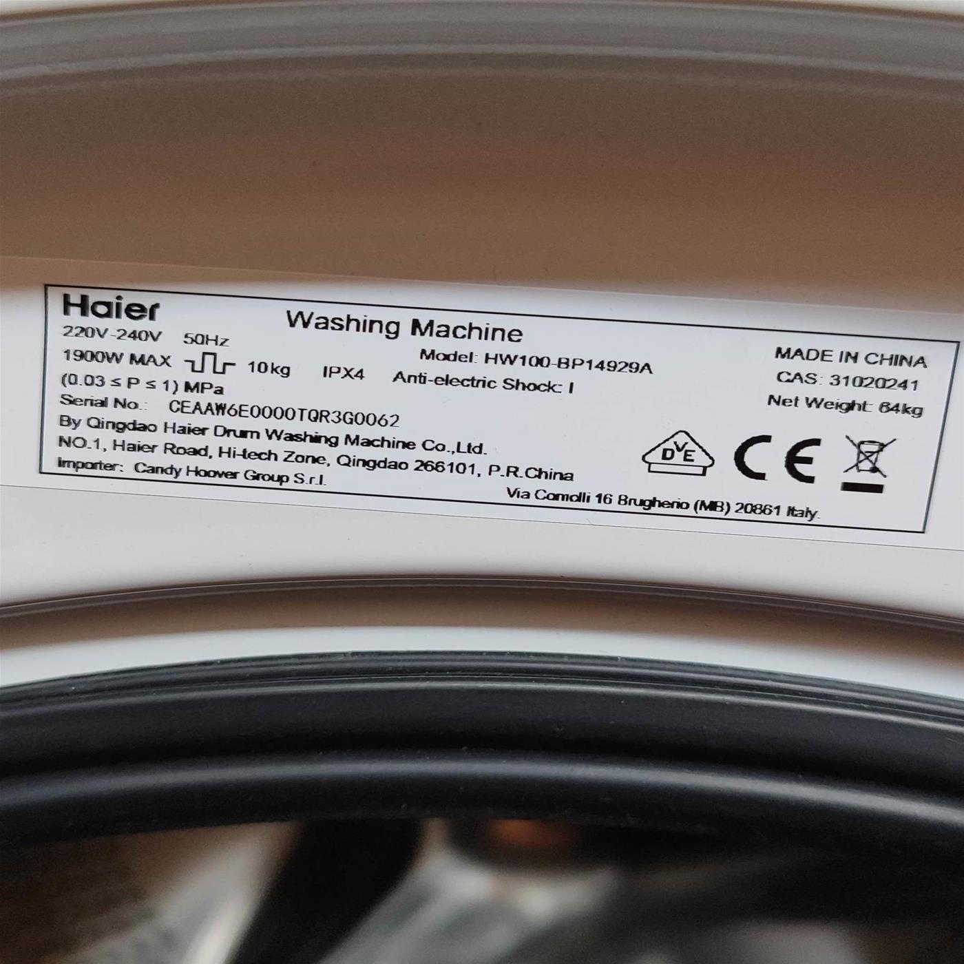 Lavatrice Haier I-Pro Serie 1 HW100-BP14929A-S Classe A 10 Kg
