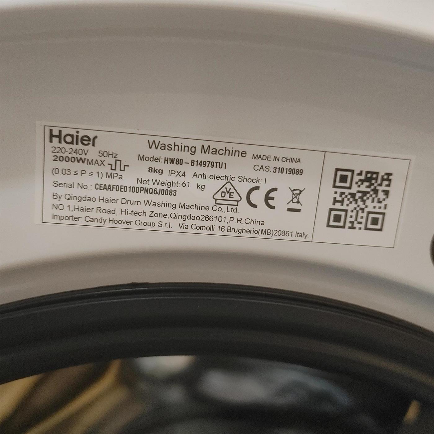 Lavatrice Haier HW80-B14959TEU1 Classe A 8 Kg