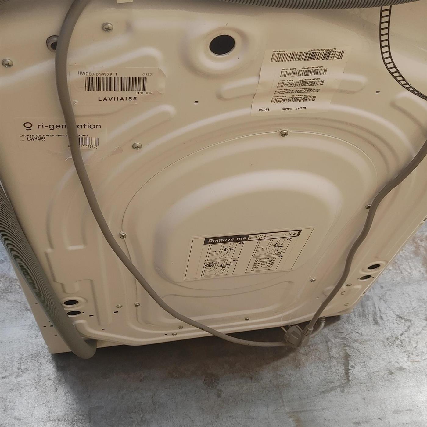 Haier I-Pro Series 7 HWD80-B14979 lavatrice asciugatrice Libera installazione Bianco D