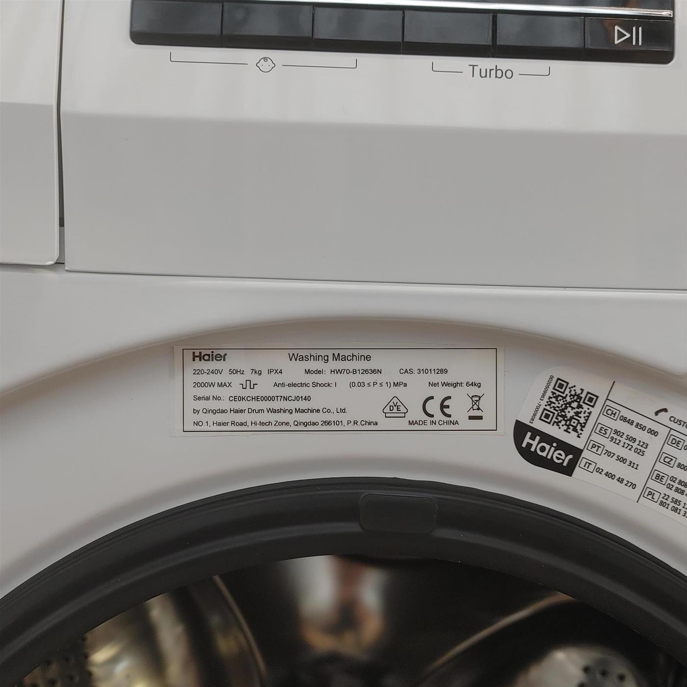 Lavatrice Haier Serie 636 HW70-B12636N 7 Kg