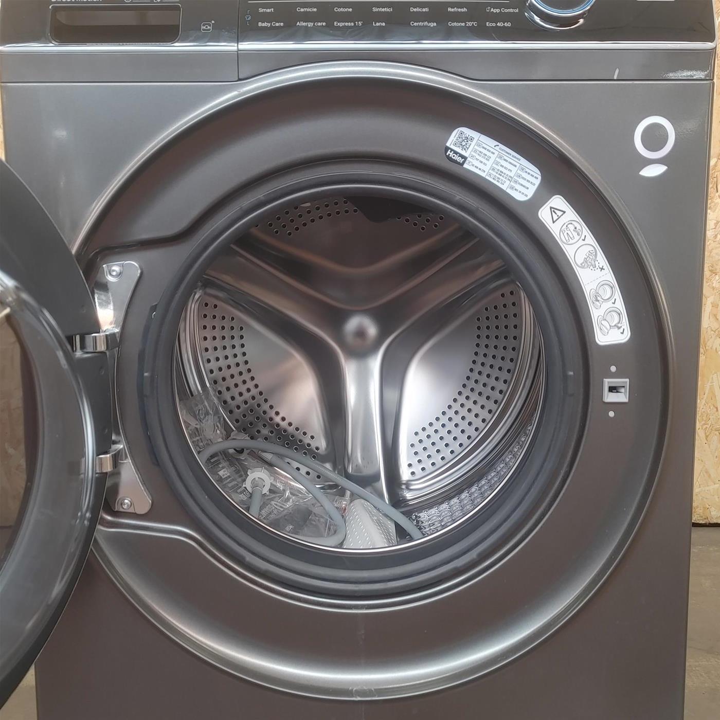 Lavatrice Haier I-Pro Series 7 HW120-B14979S Carica frontale 12 kg 1400 giri/min Nero, Grigio