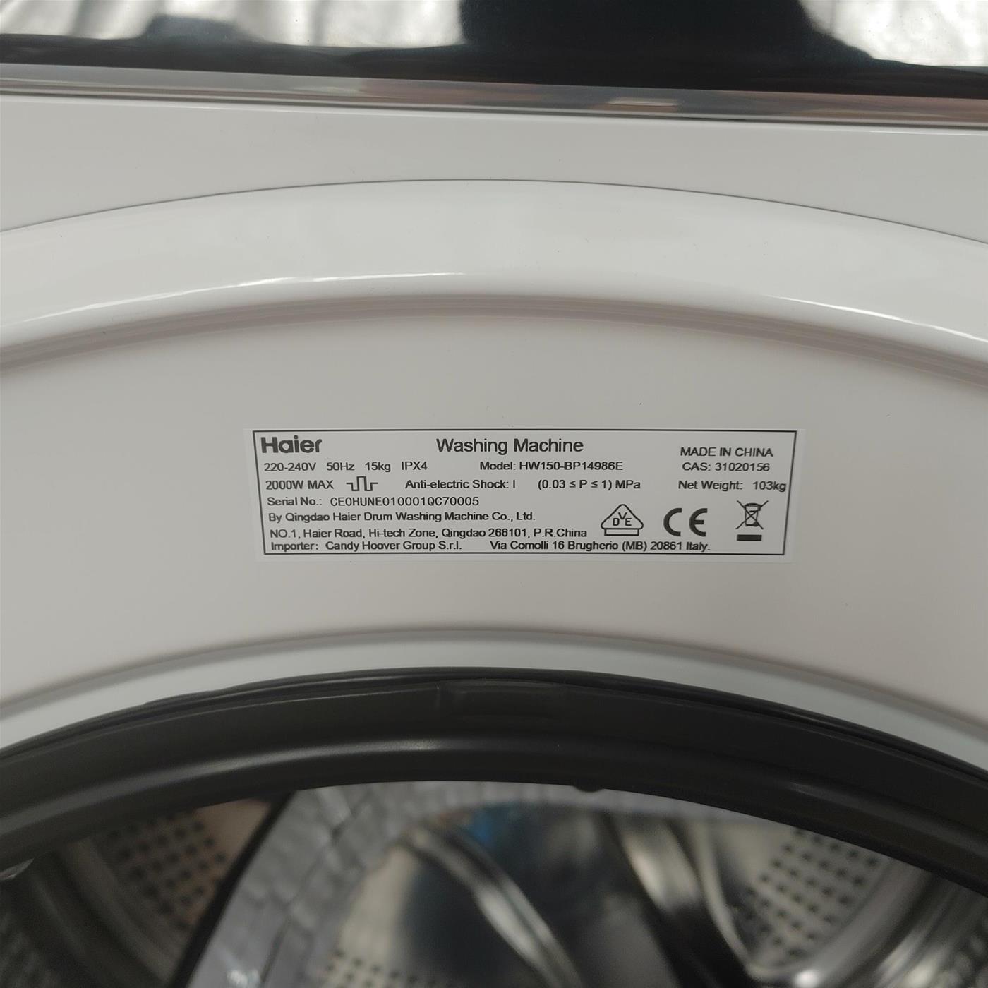 Lavatrice Haier HW150-BP14986EIT 15 Kg