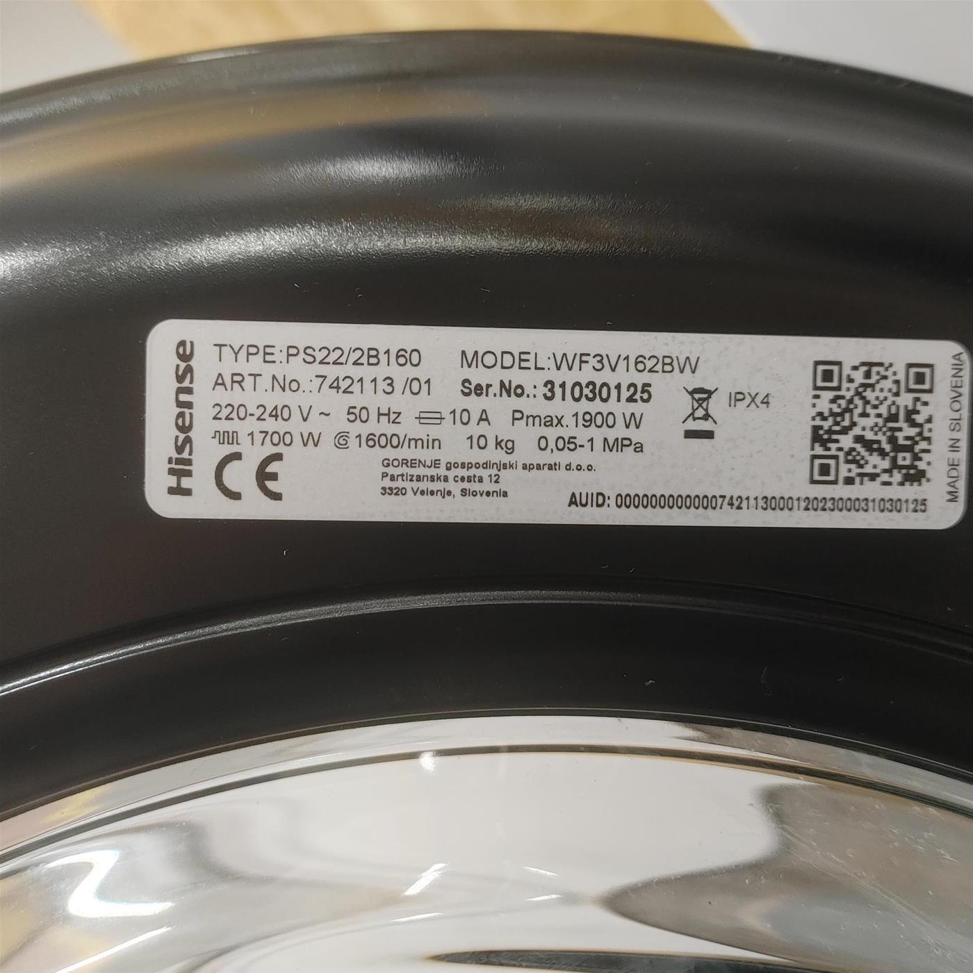 Lavatrice Hisense WF3V943BW/BLX Classe A 9 Kg