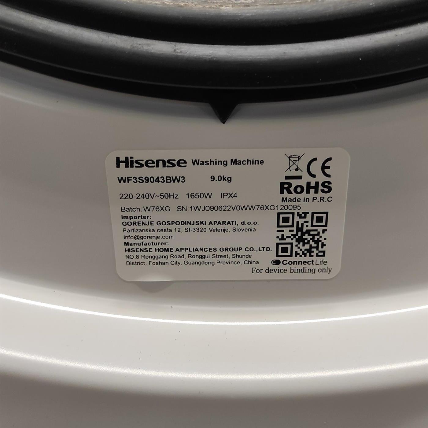Lavatrice Hisense WF3S9043BW3 9 Kg