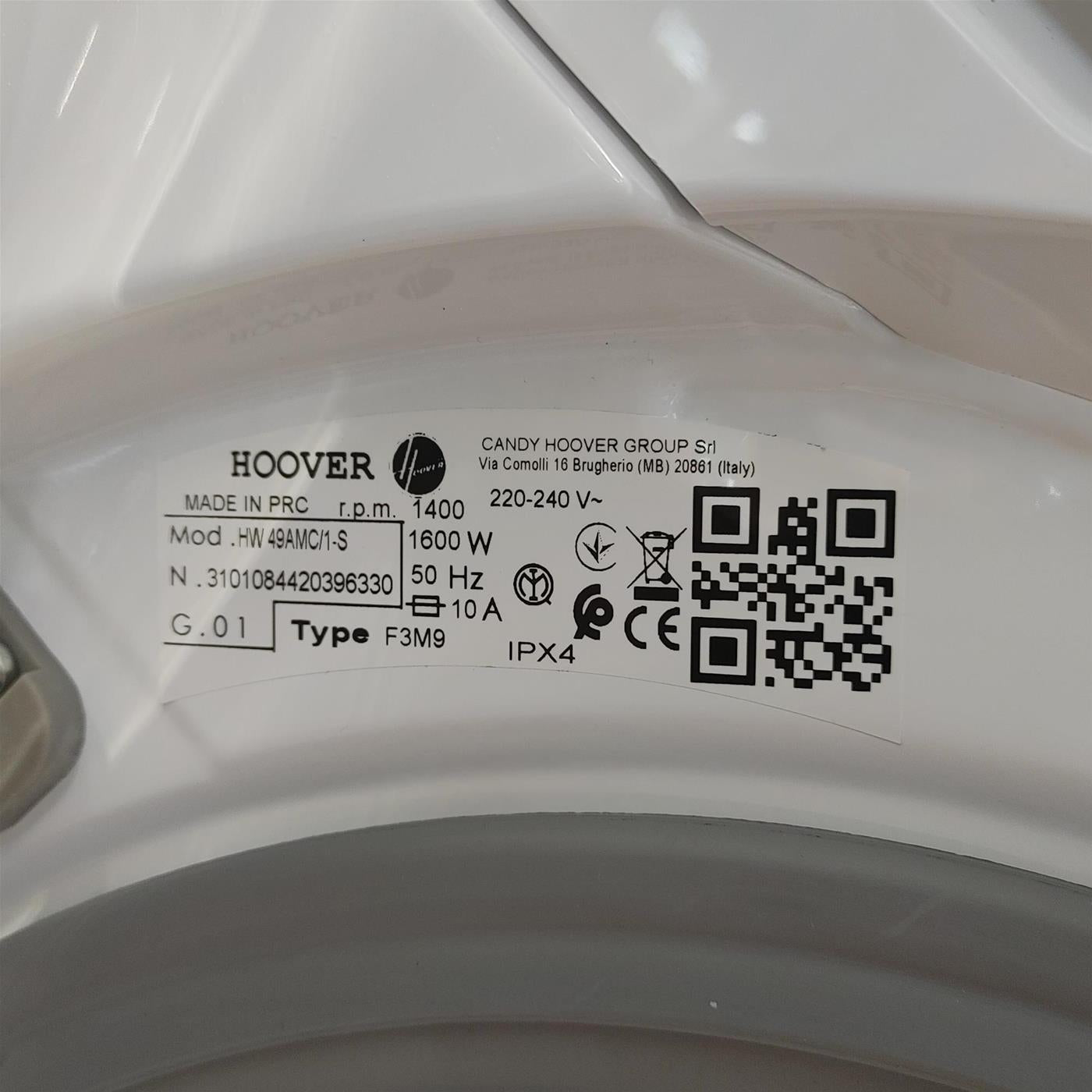 Hoover H-WASH 500 HW 49AMC/1-S lavatrice Caricamento frontale 9 kg 1400 Giri/min A Bianco