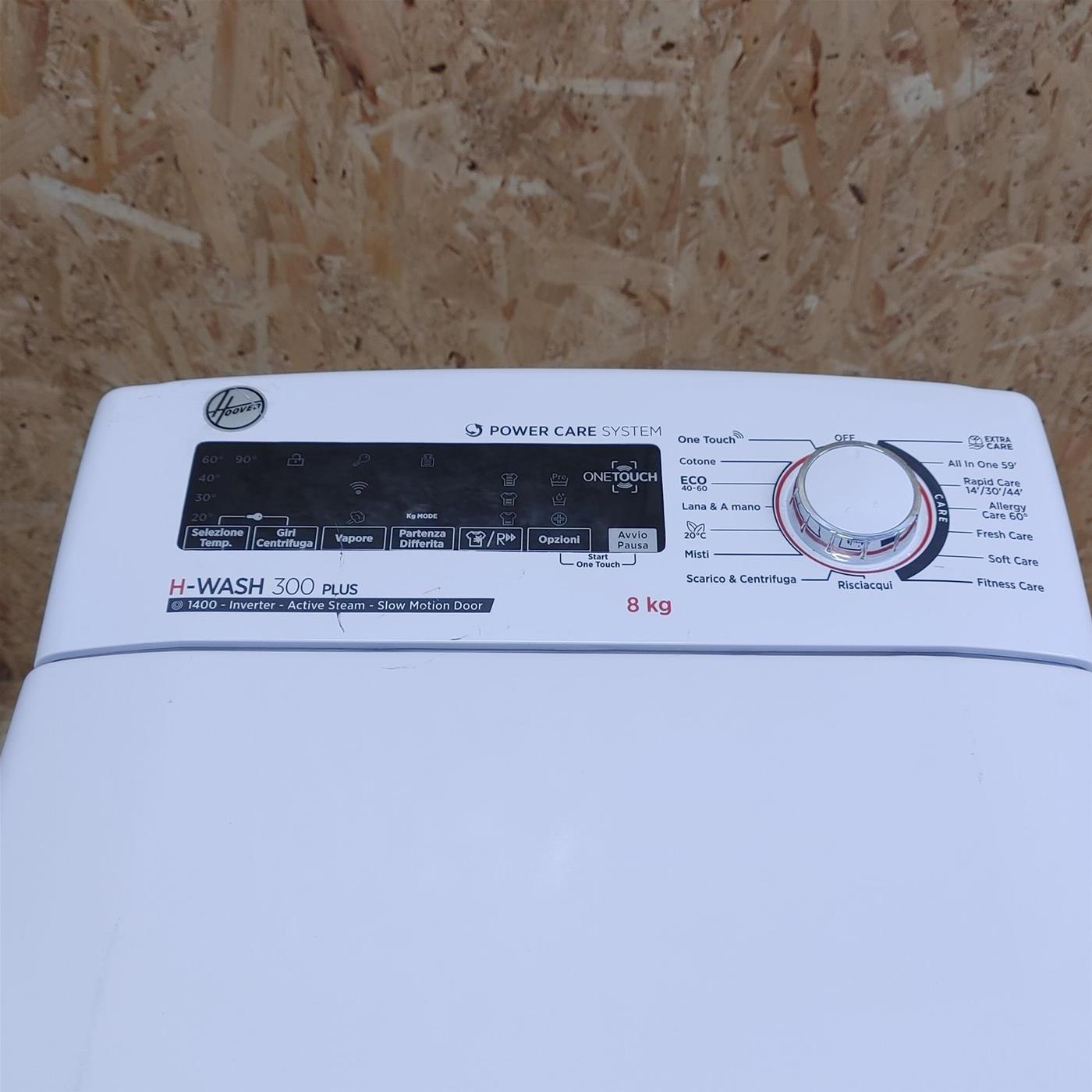 Hoover H-WASH 300 PLUS H3TSM48TAMCE-11 lavatrice Caricamento dall'alto 8 kg 1400 Giri/min B Bianco