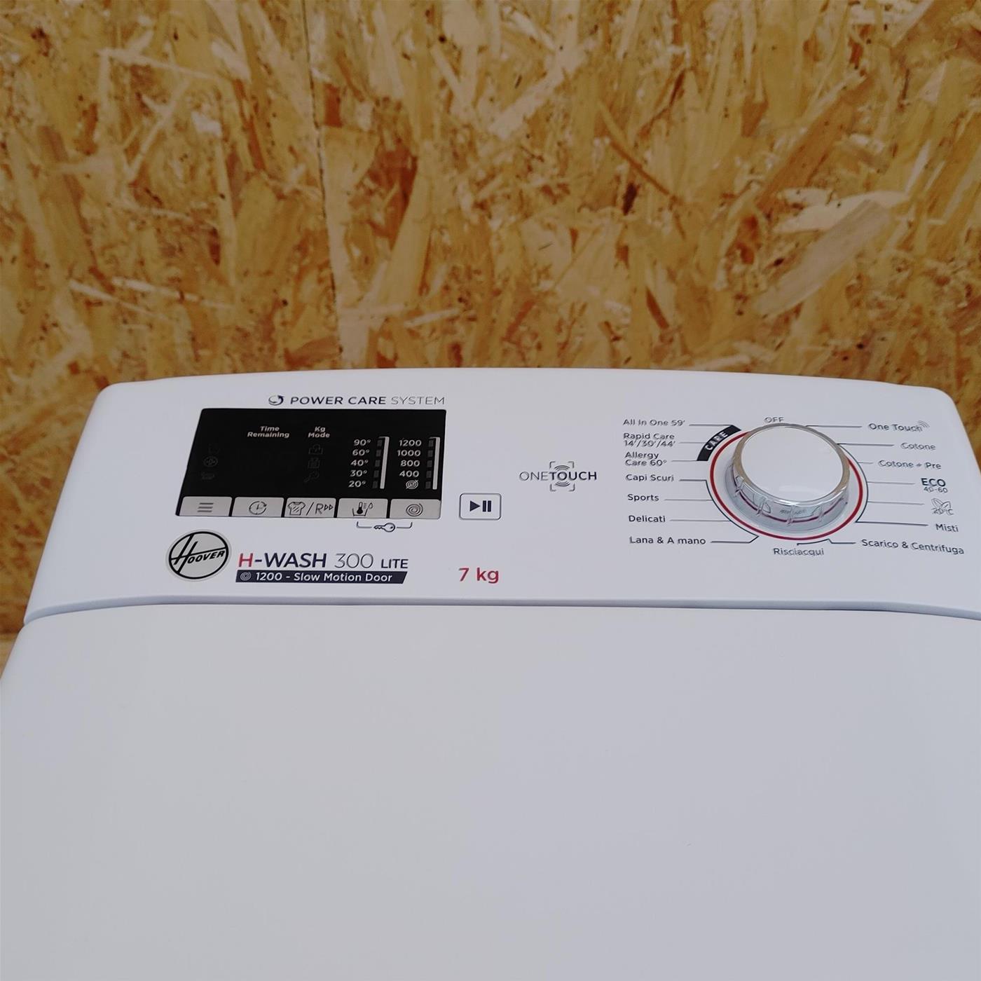 Hoover H-WASH 300 LITE H3TM272DACE/1-11 lavatrice Caricamento dall'alto 7 kg 1200 Giri/min F Bianco