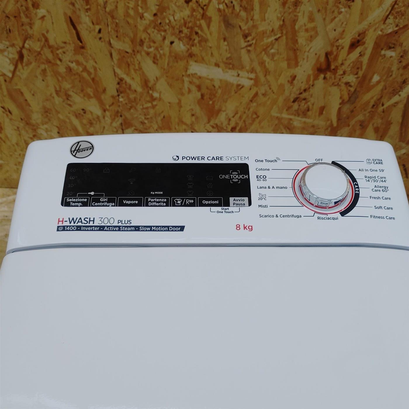 Hoover H-WASH 300 PLUS H3TSM48TAMCE-11 lavatrice Caricamento dall'alto 8 kg 1400 Giri/min B Bianco