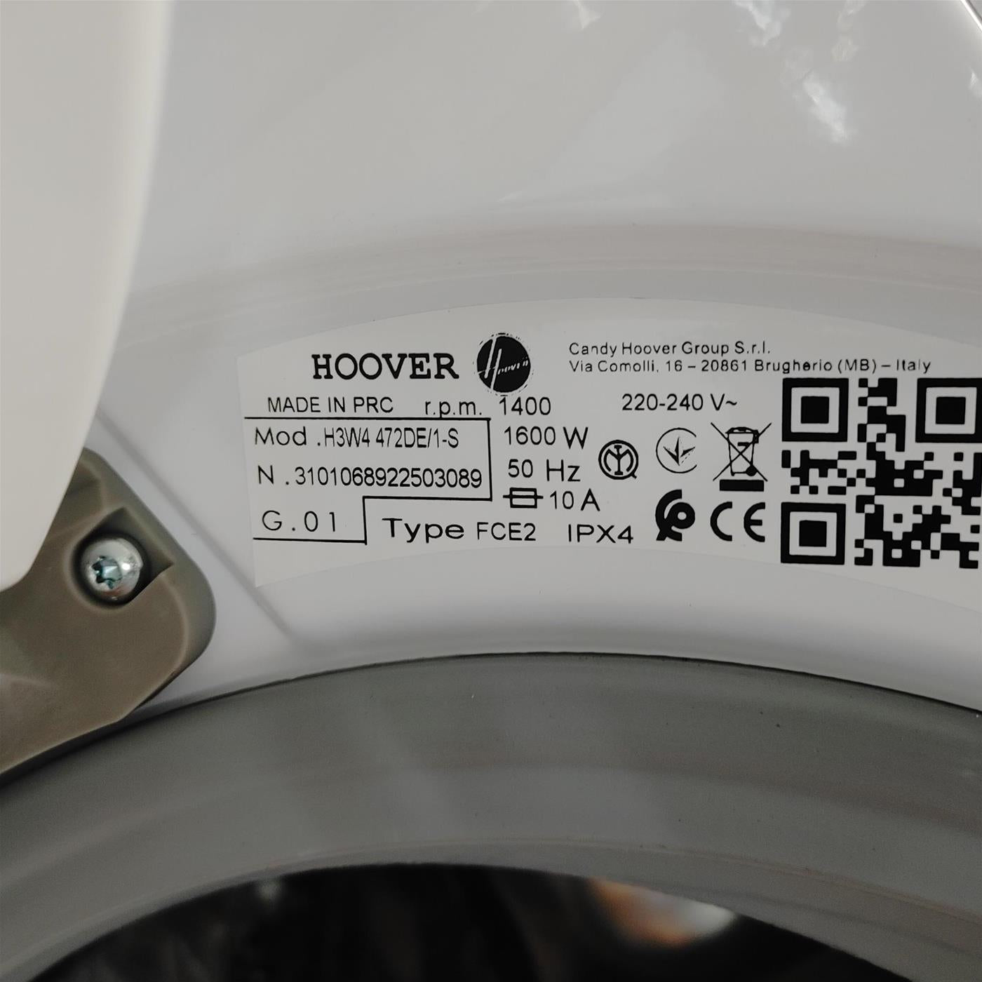 Lavatrice Hoover H-WASH 300 LITE H3W4 472DE/1-S Caricamento frontale 7 kg 1400 Giri/min Bianco