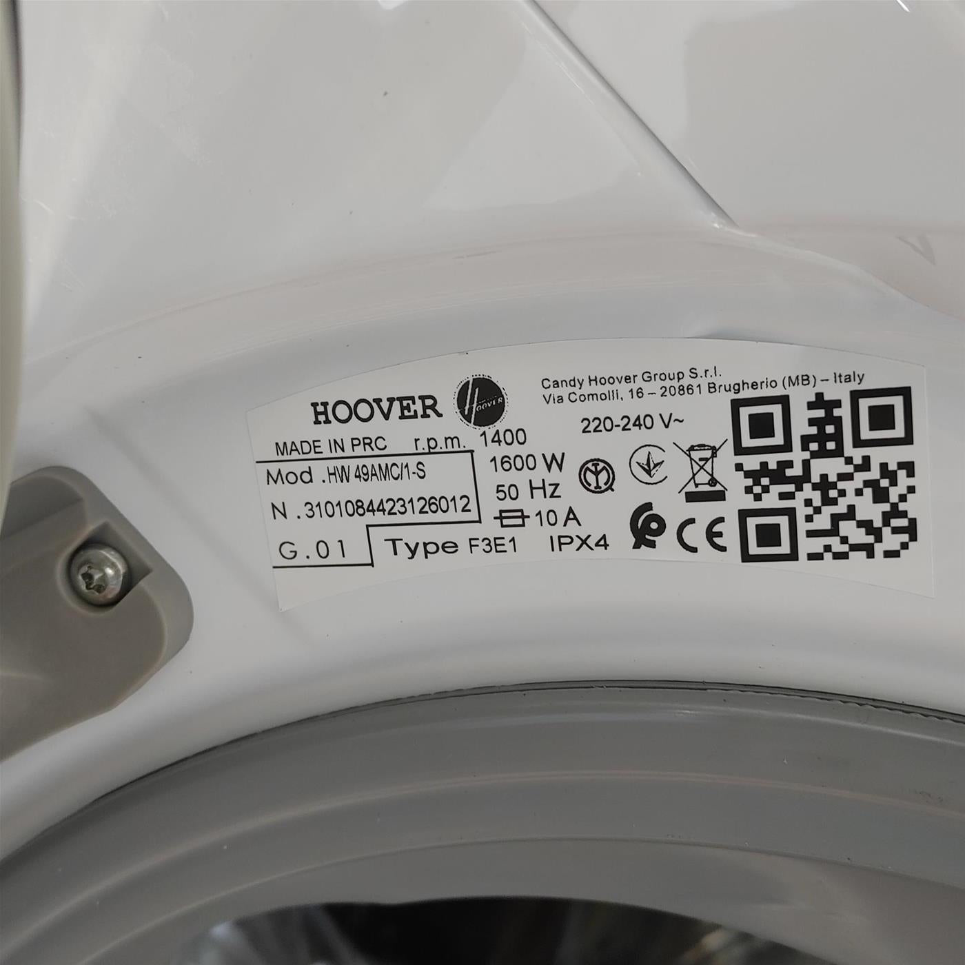 Lavatrice Hoover H-WASH 500 HW4 37AMBS/1-S Caricamento frontale 7 kg 1300 Giri/min Bianco