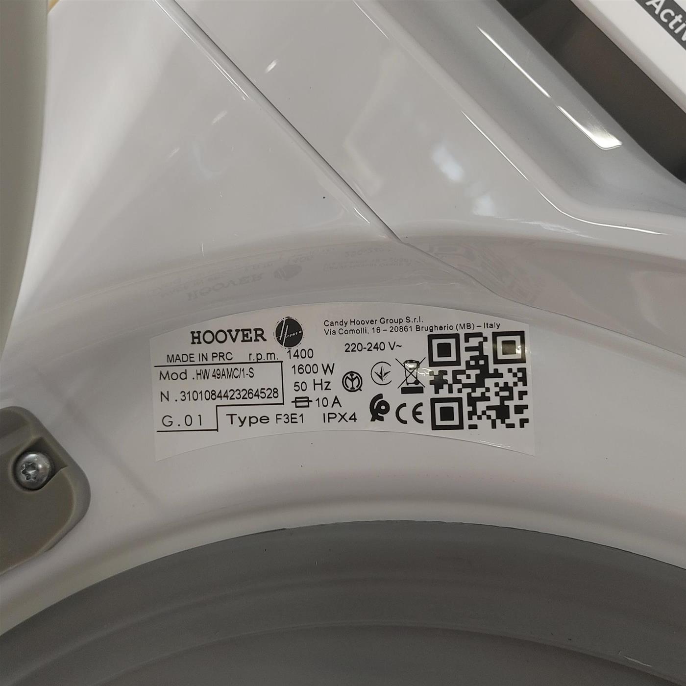 Lavatrice Hoover H-WASH 500 HW4 37AMBS/1-S Caricamento frontale 7 kg 1300 Giri/min