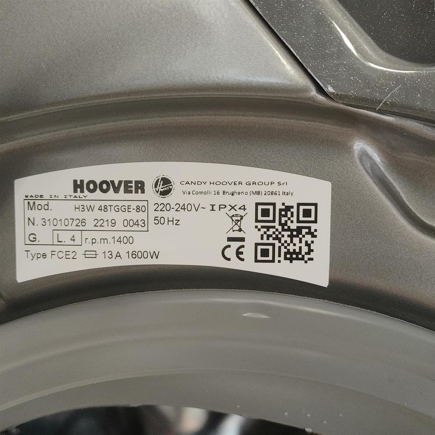 Lavatrice Hoover H-WASH 300 LITE H3W 48TGGE-80 Caricamento frontale 8 kg 1400 Giri/min Antracite