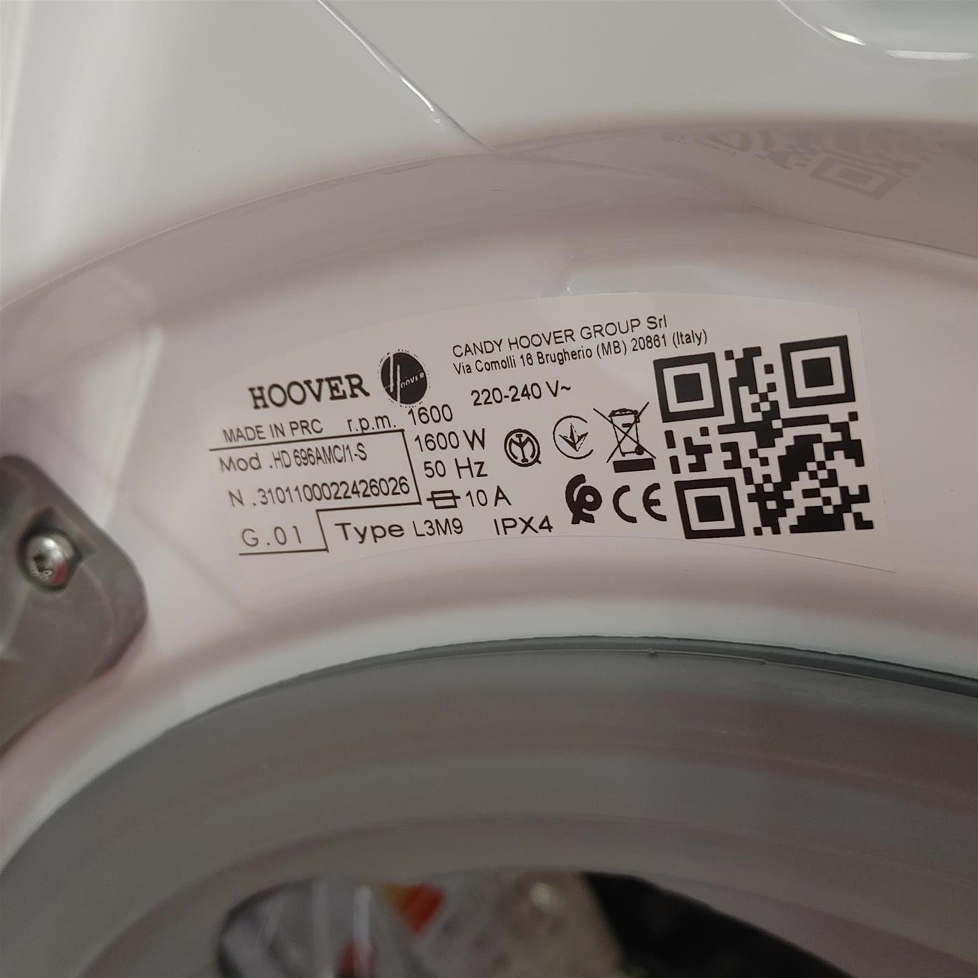 Lavasciuga Hoover H-WASH&DRY 500, 9 / 6 Kg, 1600 RPM