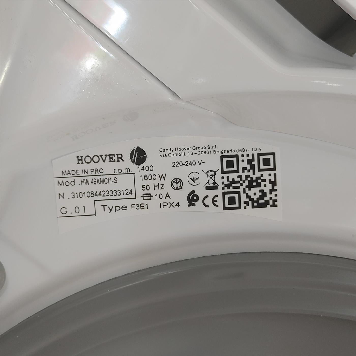 Hoover H-WASH 500 HW 49AMC/1-S lavatrice Caricamento frontale 9 kg 1400 Giri/min A Bianco