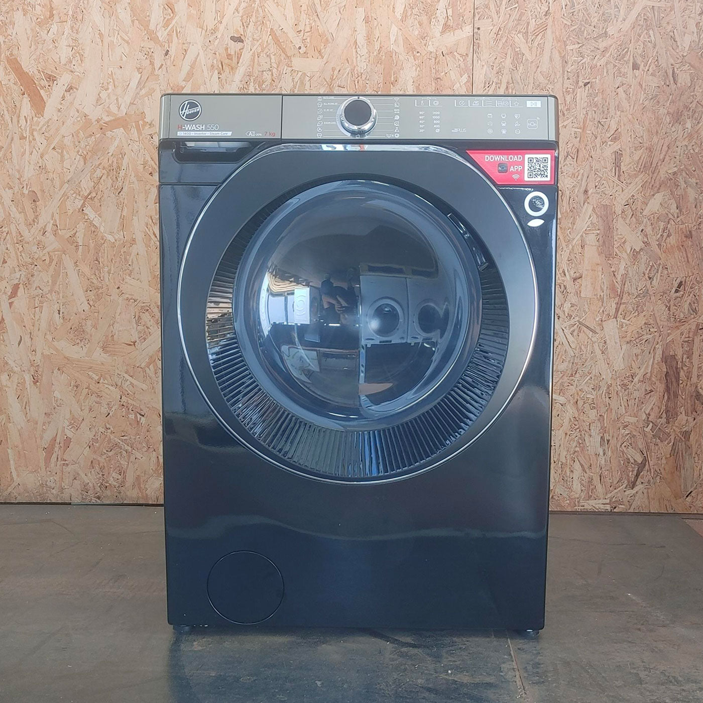 Hoover H-WASH 550 , Lavatrice Slim 7kg, Classe A-20%, 1400 Giri, Nero, H5WPB447AMBCB8-S