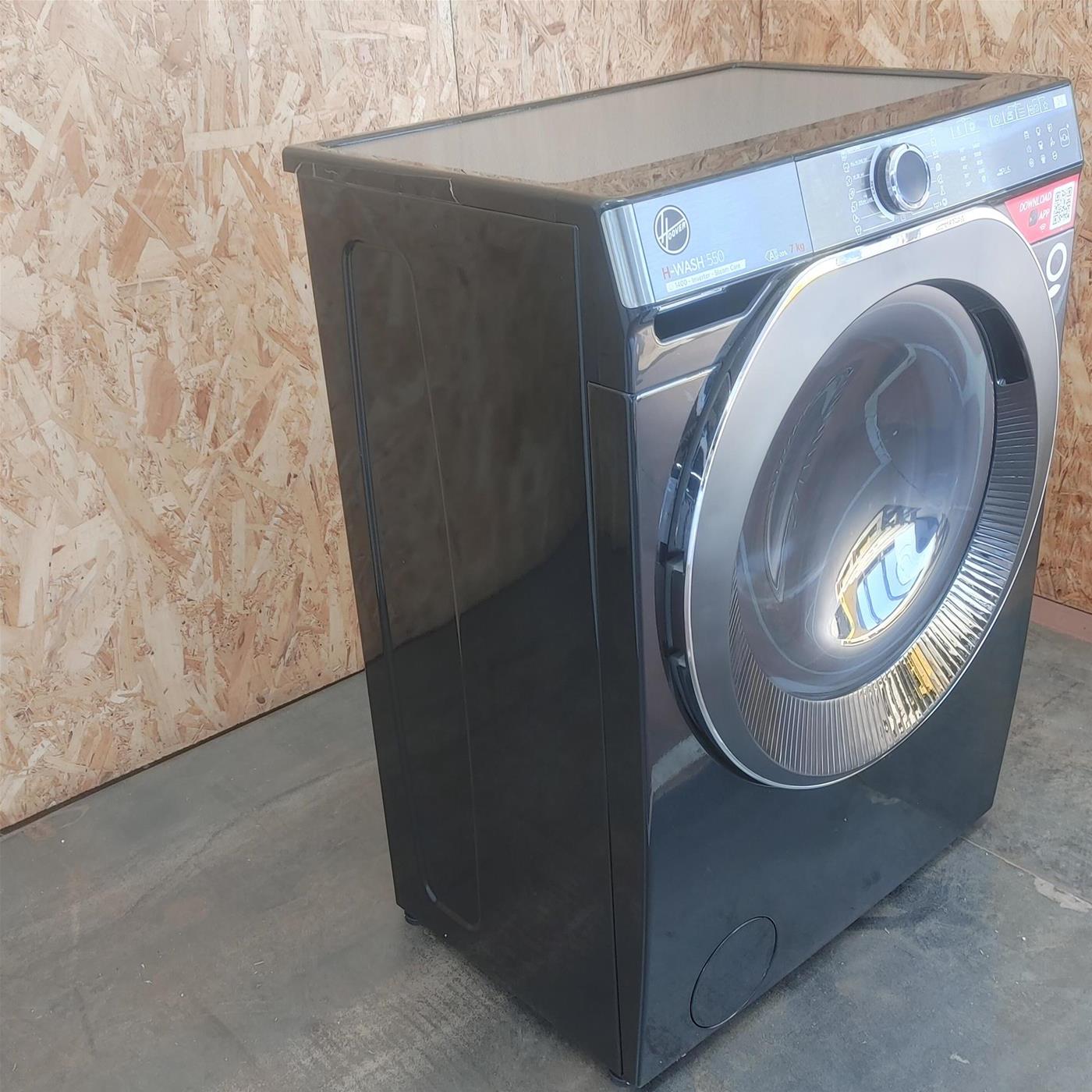 Hoover H-WASH 550 , Lavatrice Slim 7kg, Classe A-20%, 1400 Giri, Nero, H5WPB447AMBCB8-S