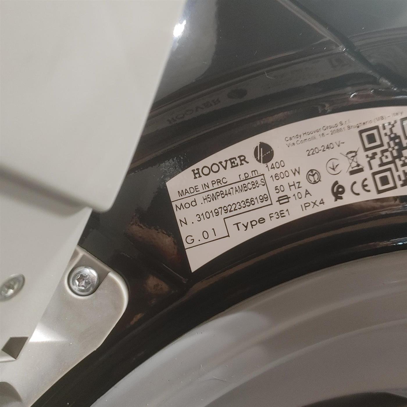 Lavatrice Slim Hoover H5WPB447 AMBCB8-S H-WASH 550 Classe A 7 Kg