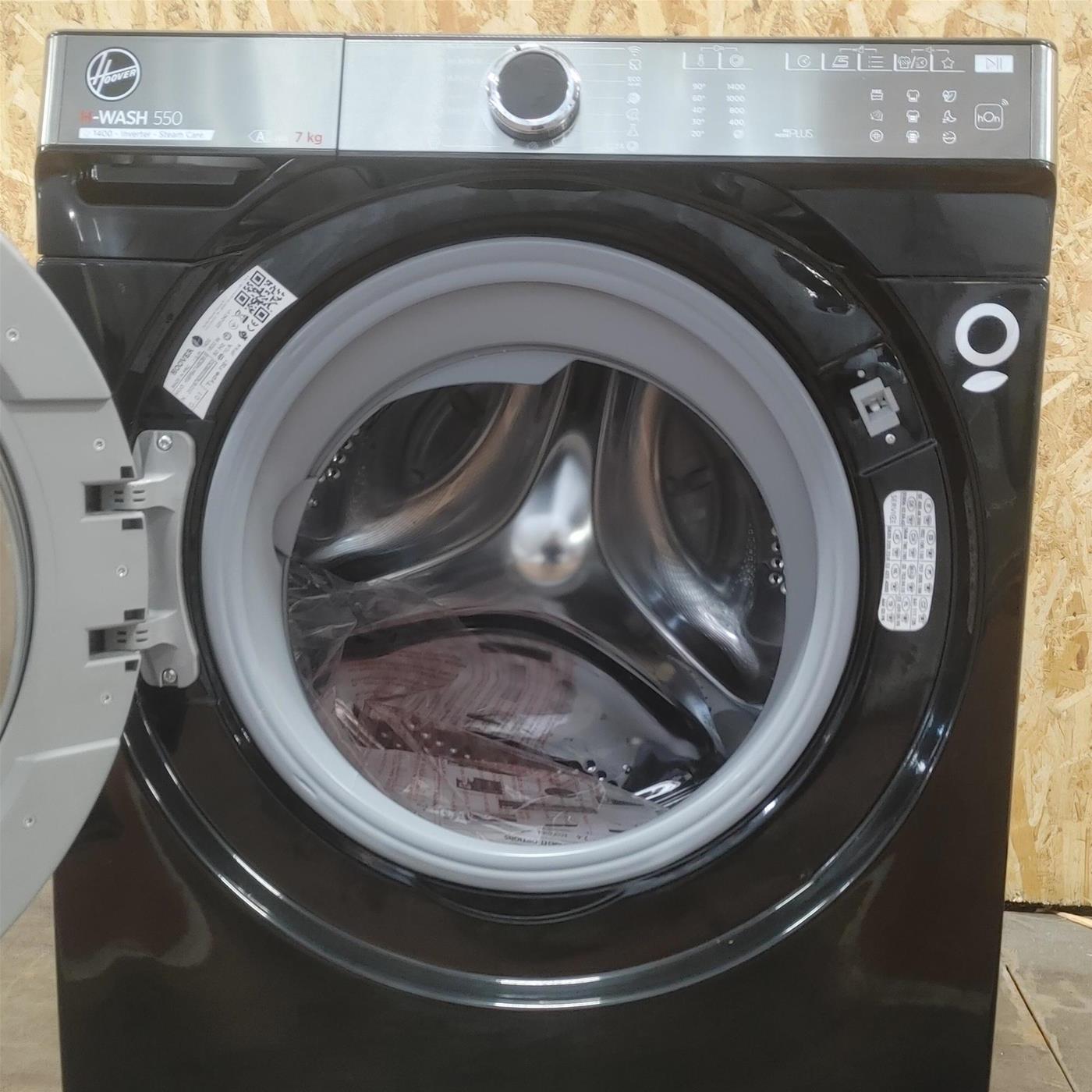 Hoover H-WASH 550 , Lavatrice Slim 7kg, Classe A-20%, 1400 Giri, Nero, H5WPB447AMBCB8-S