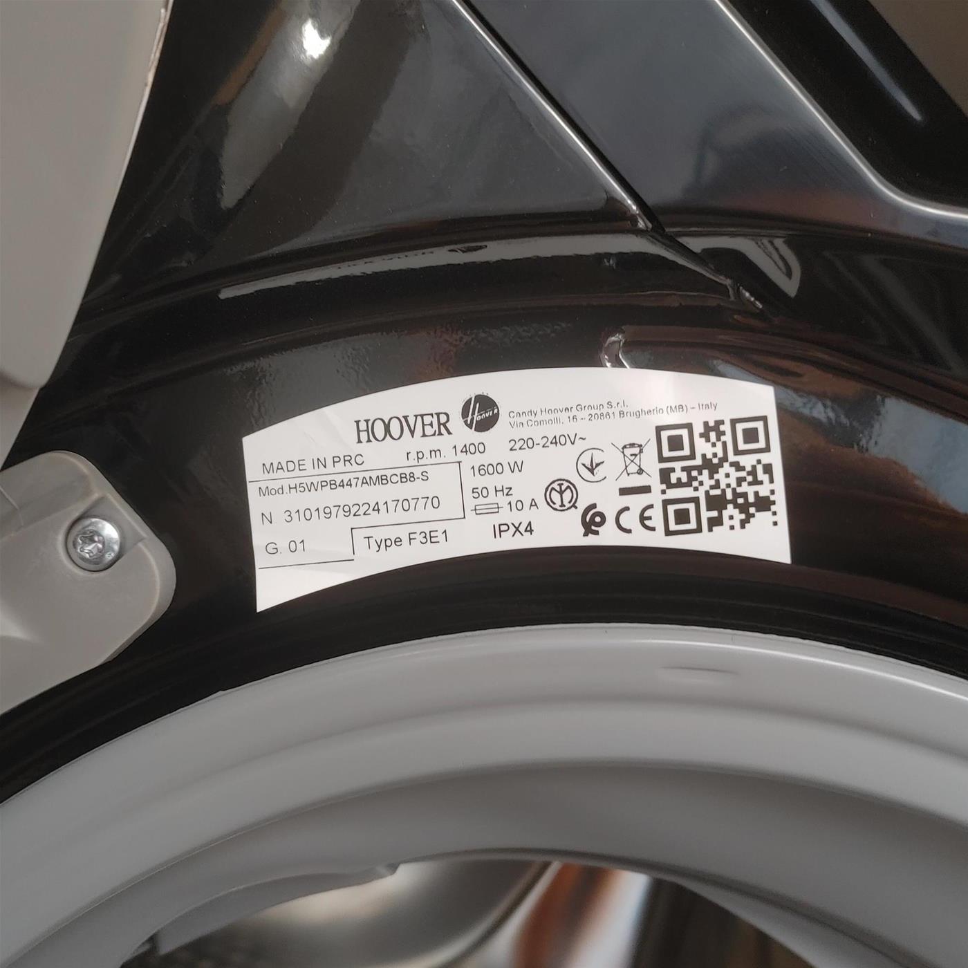Lavatrice Hoover H-WASH 550 H5WPB447AMBCB8-S Carica frontale 7 kg 1400 giri Nero