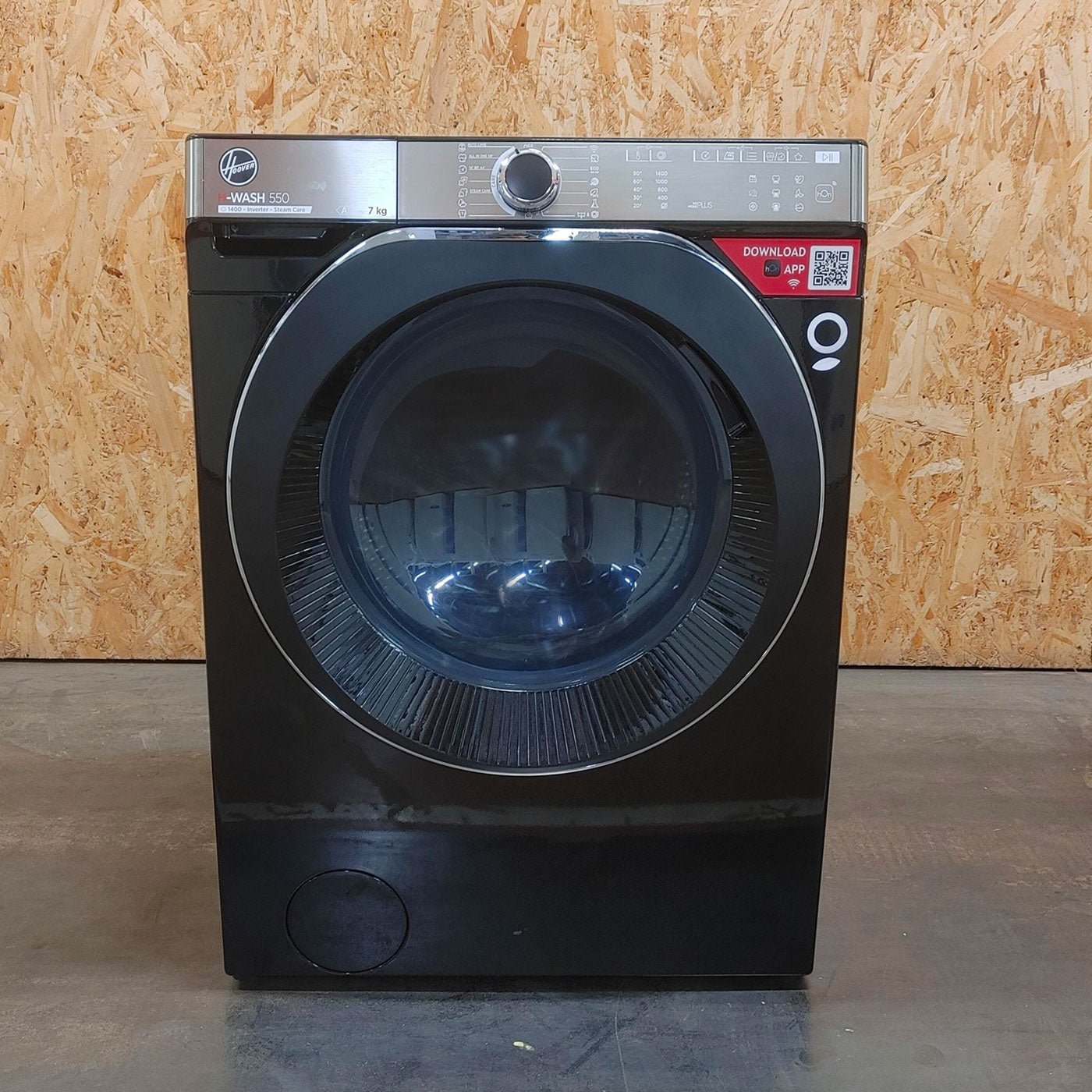 Hoover H-WASH 550 , Lavatrice Slim 7kg, Classe A-20%, 1400 Giri, Nero, H5WPB447AMBCB8-S