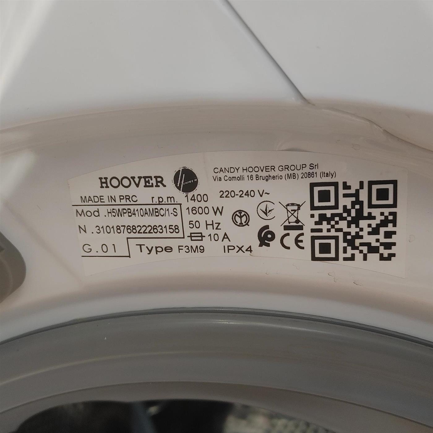 Hoover H-WASH 550 H5WPB410AMBC/1-S lavatrice Caricamento frontale 10 kg 1400 Giri/min A Bianco