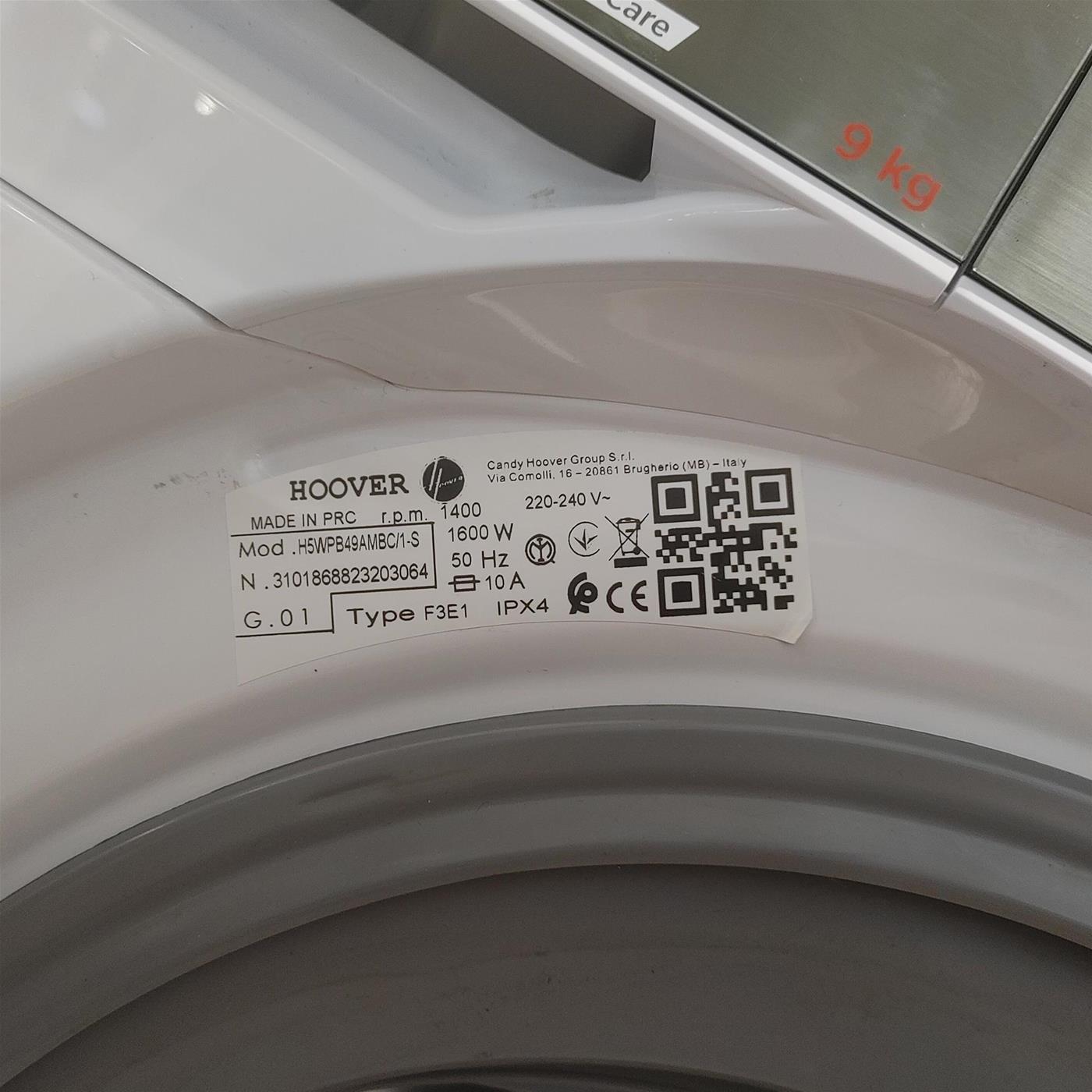 Lavatrice Hoover H-WASH 550 H5WPB49AMBC/1-S Caricamento frontale 9 kg 1400 Giri/min Bianco