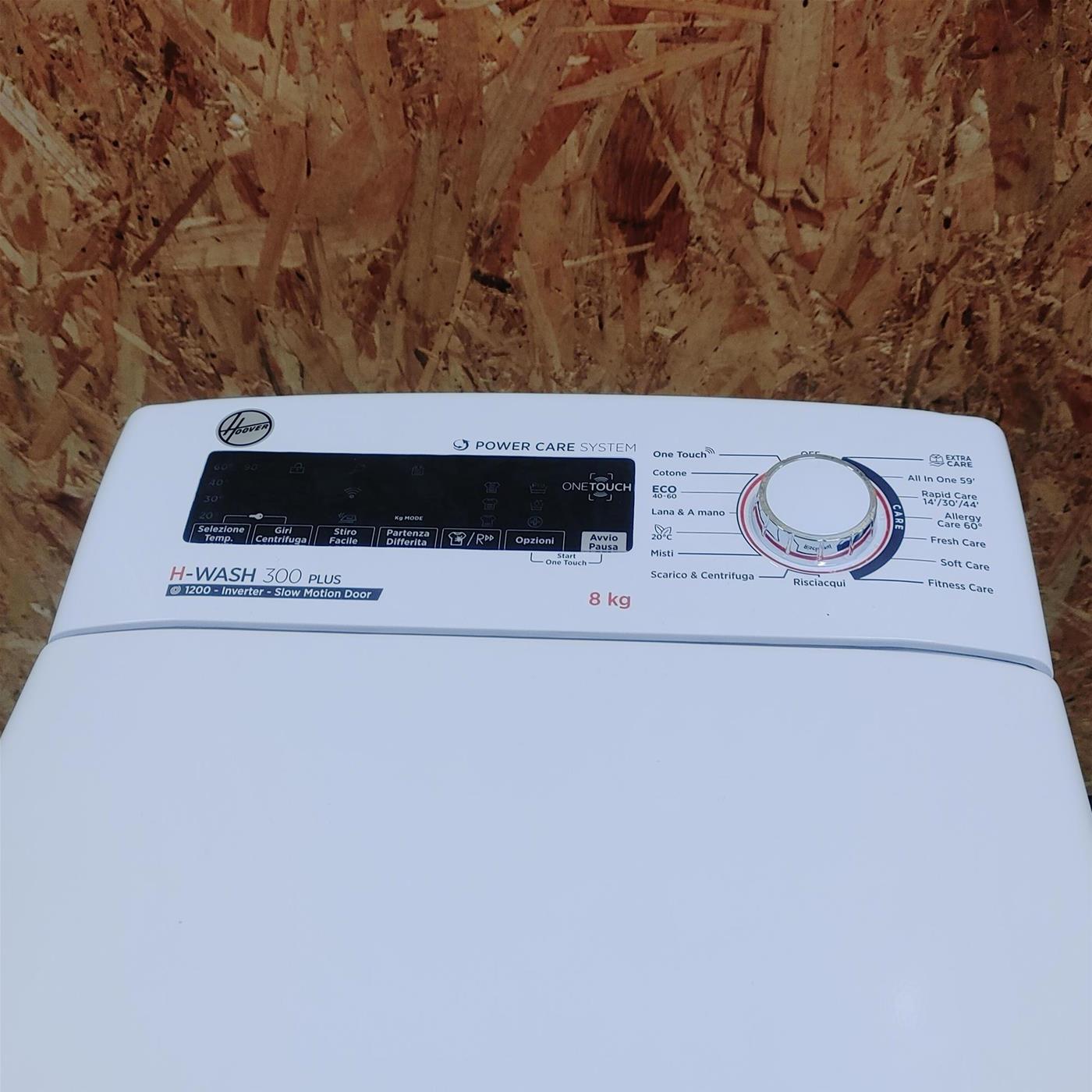 Hoover H-WASH 300 PLUS Lavatrice Carica dall’alto 8kg, Classe A, 1200 giri, Bianco, H3TM28TAMC5/1-11