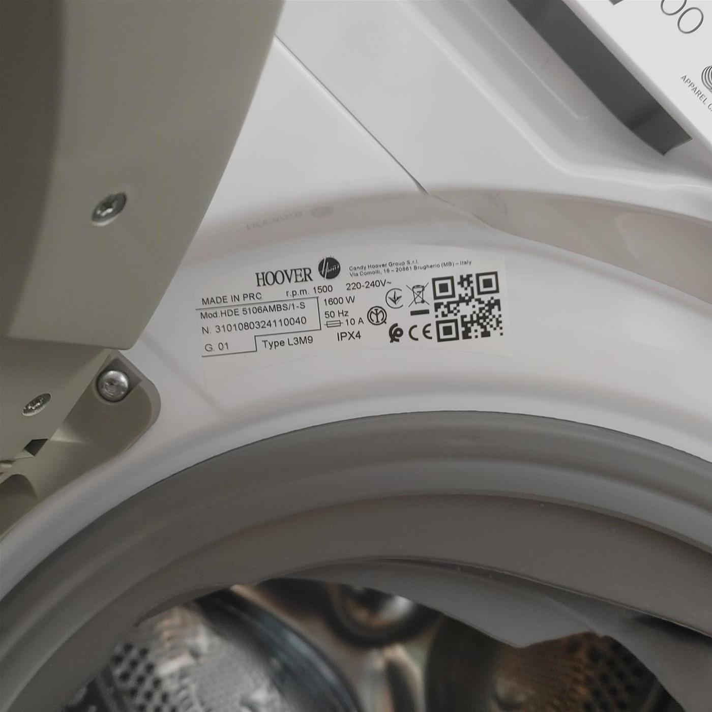Lavasciuga Hoover HDE 5106AMBS/1-S 10/6 Kg