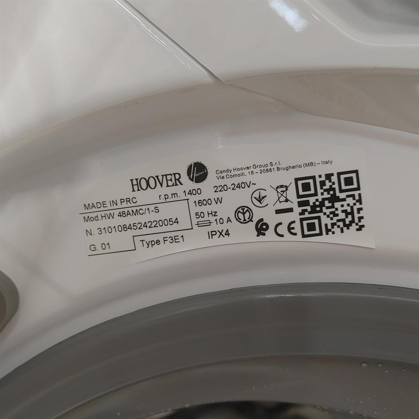 Lavatrice Hoover H-WASH 500 HW 48AMC/1-S Carica frontale 8 kg 1400 giri Bianco