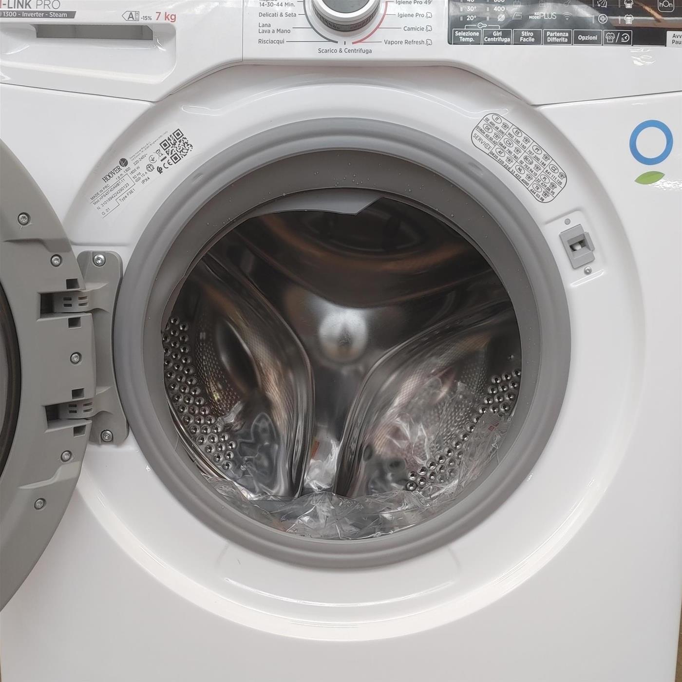 Lavatrice Hoover HPS4374DAMB7-11 Carica frontale 7 kg 1300 giri Bianco