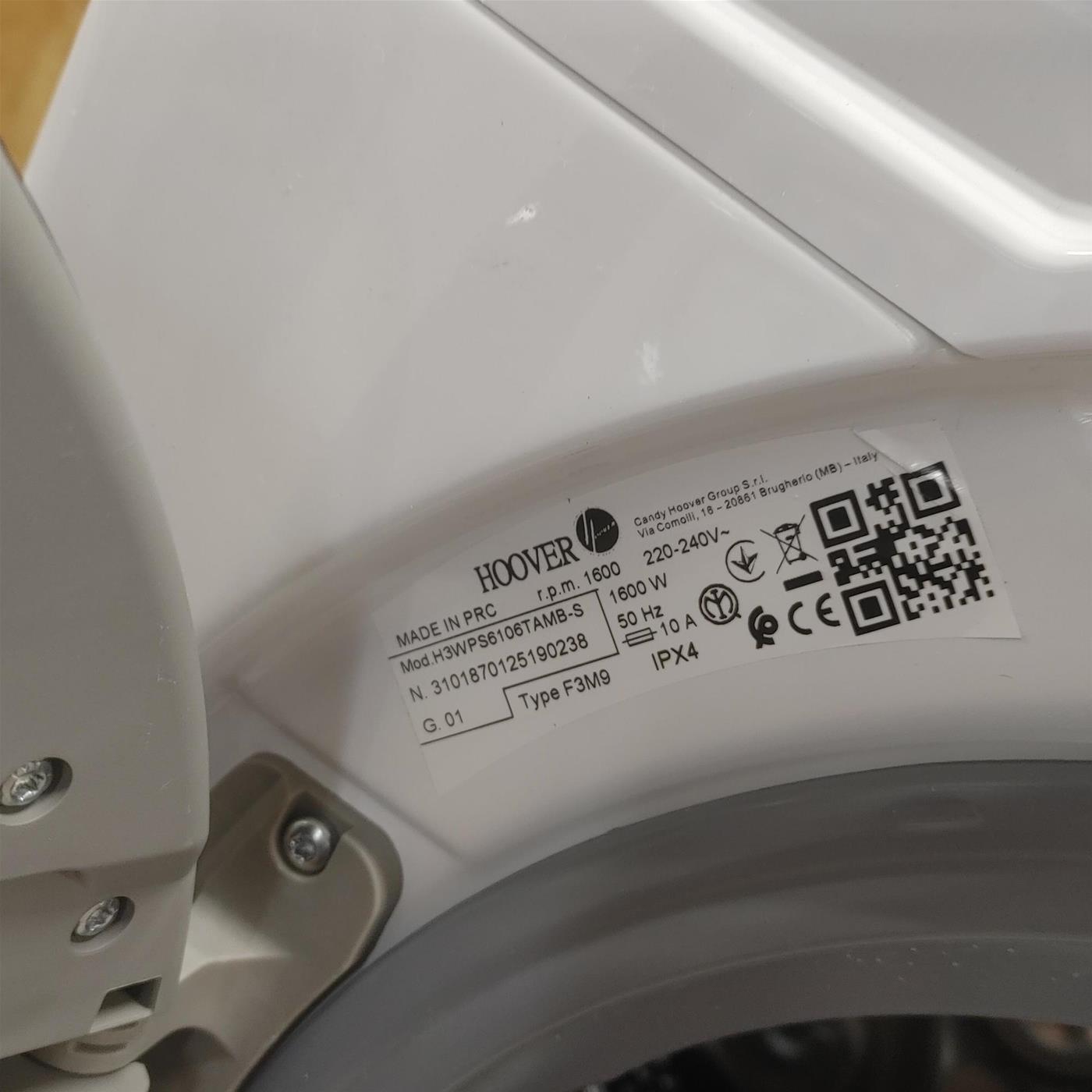 Lavatrice Hoover H-WASH 350 H3WPS6106TAMB-S Classe A 10 Kg