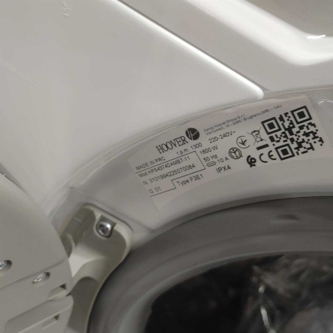 Lavatrice Slim Hoover H-LINK PRO HPS4374DAMB7-11 7 Kg